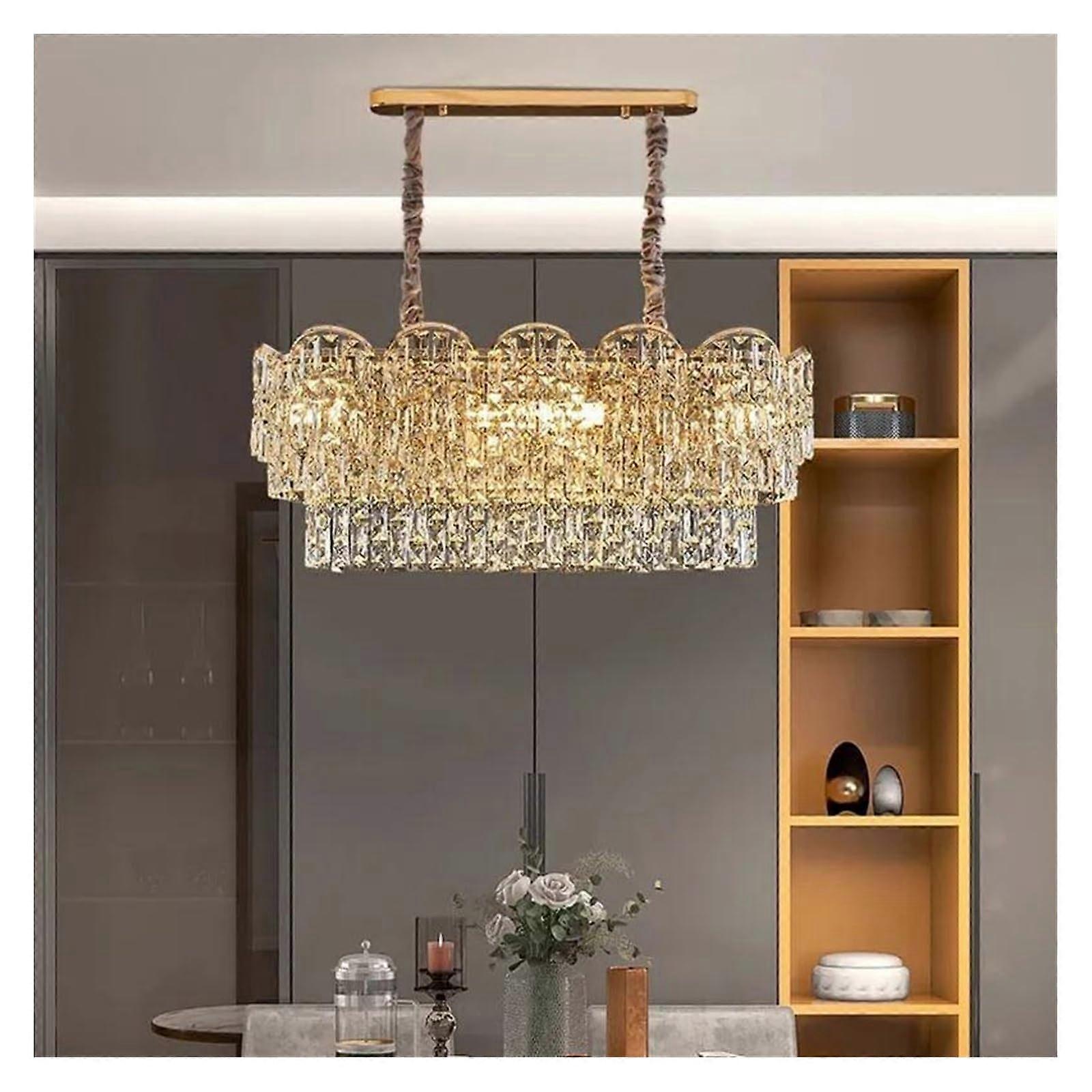 Modern Crystal LED Ceiling Light with Remote, Smart App Control, Warm Ambient Lighting for Bedroom
