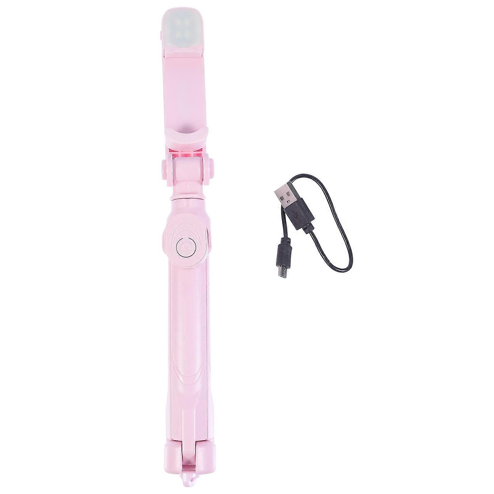 Mobile Phone Holder Cell Mount Fill Light Wireless Selfie Stick Live Bracket Telescopic