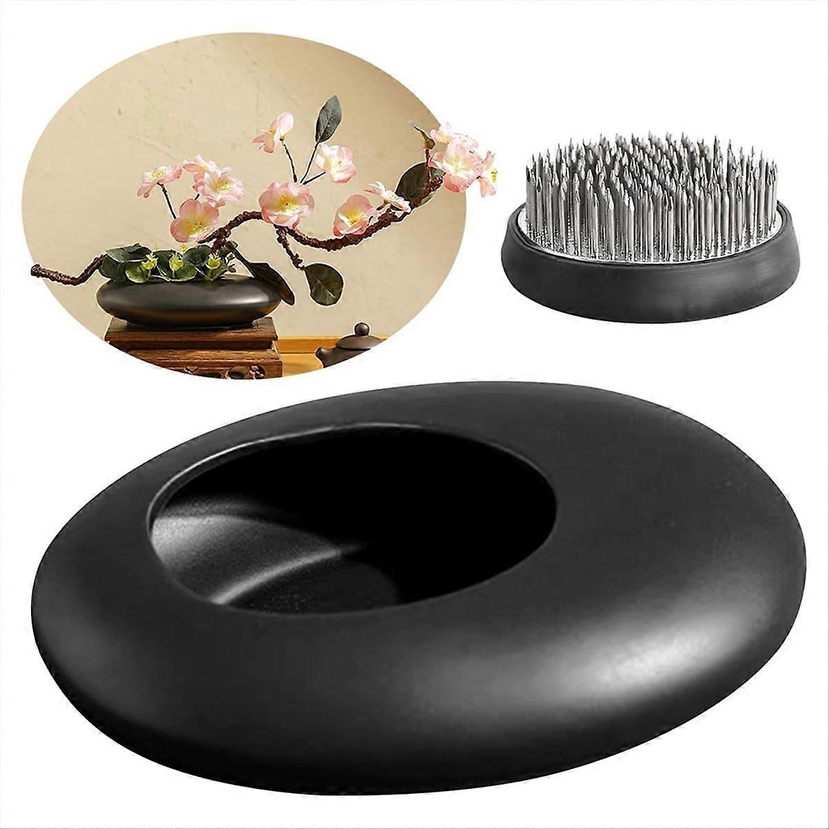 Sentimental CeramicVase Set, Pebble Shaped Flower Arrangement Black