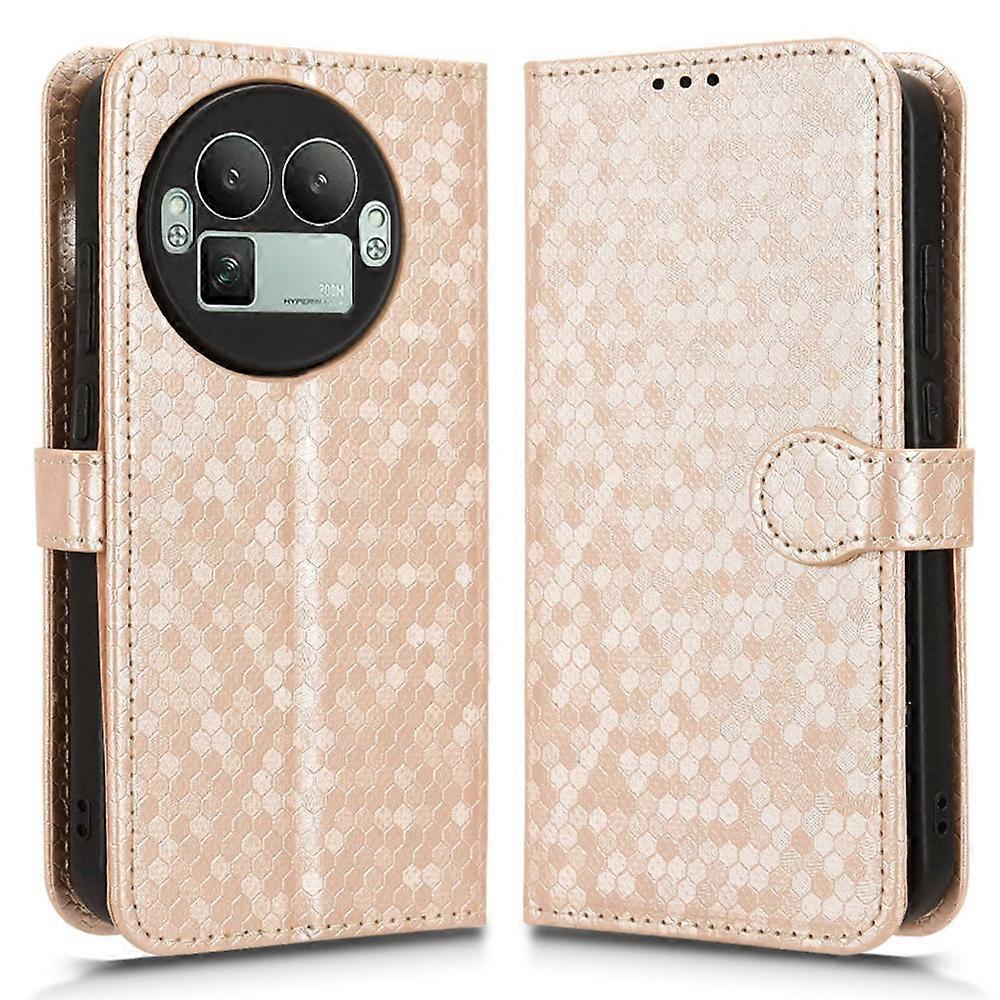 Compatible For Realme GT 8 Pro 5G Wallet Case Dot Pattern Imprint PU Leather Phone Cover with Wrist Strap