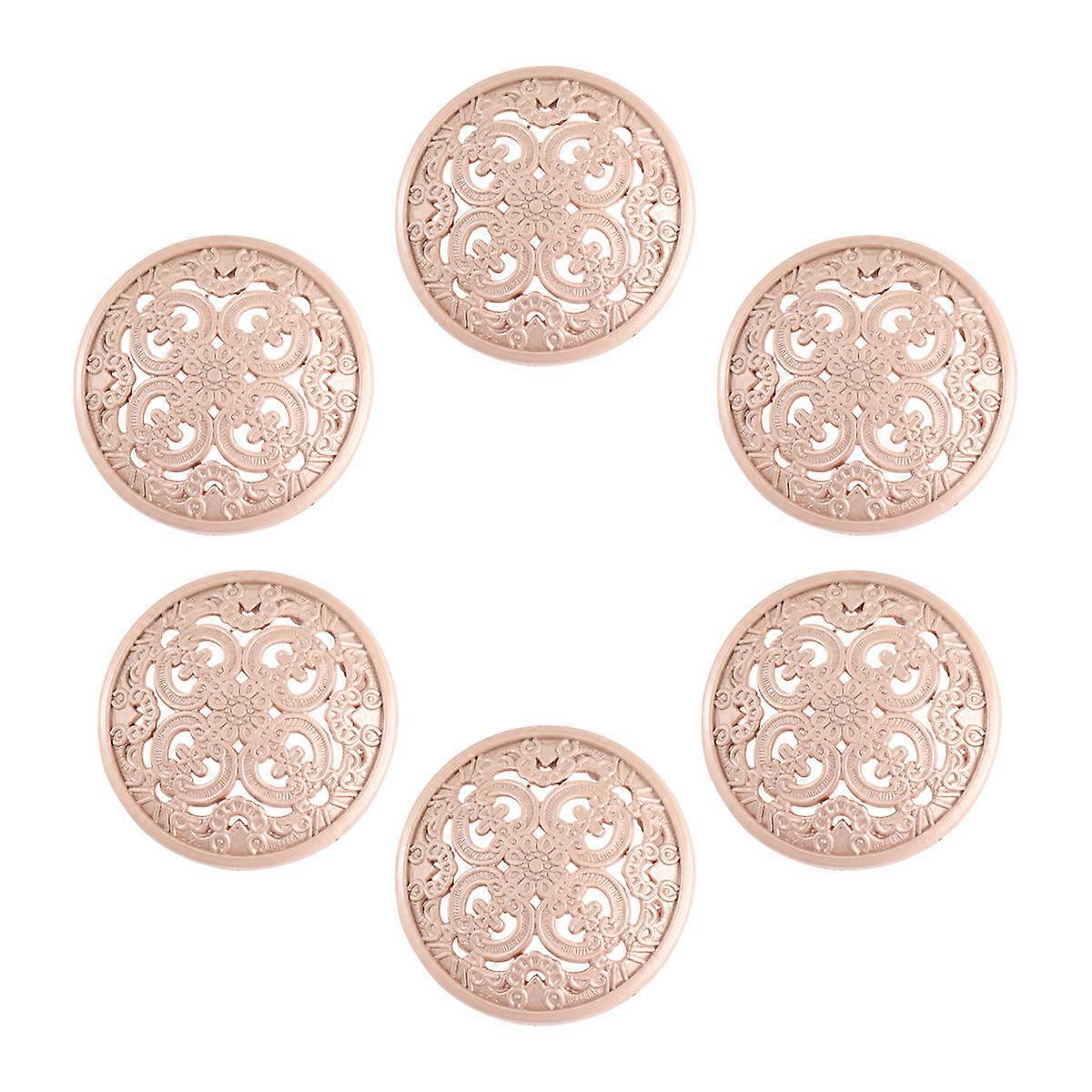 30pcs 25mm Stylish Metal Buckle Hollow-out Button Handcraft Tools Down Button DIY Sewing Buttons for Decor Use (Golden)