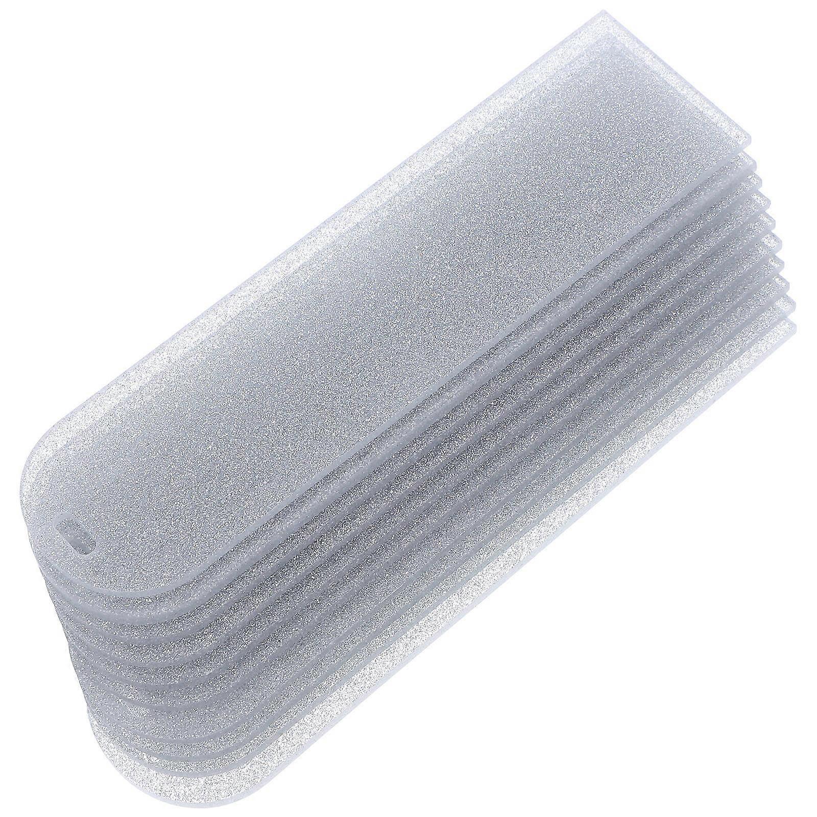 Silver Acrylic Bookmark for Reading Use with 10Pcs DIY Book Marker Set