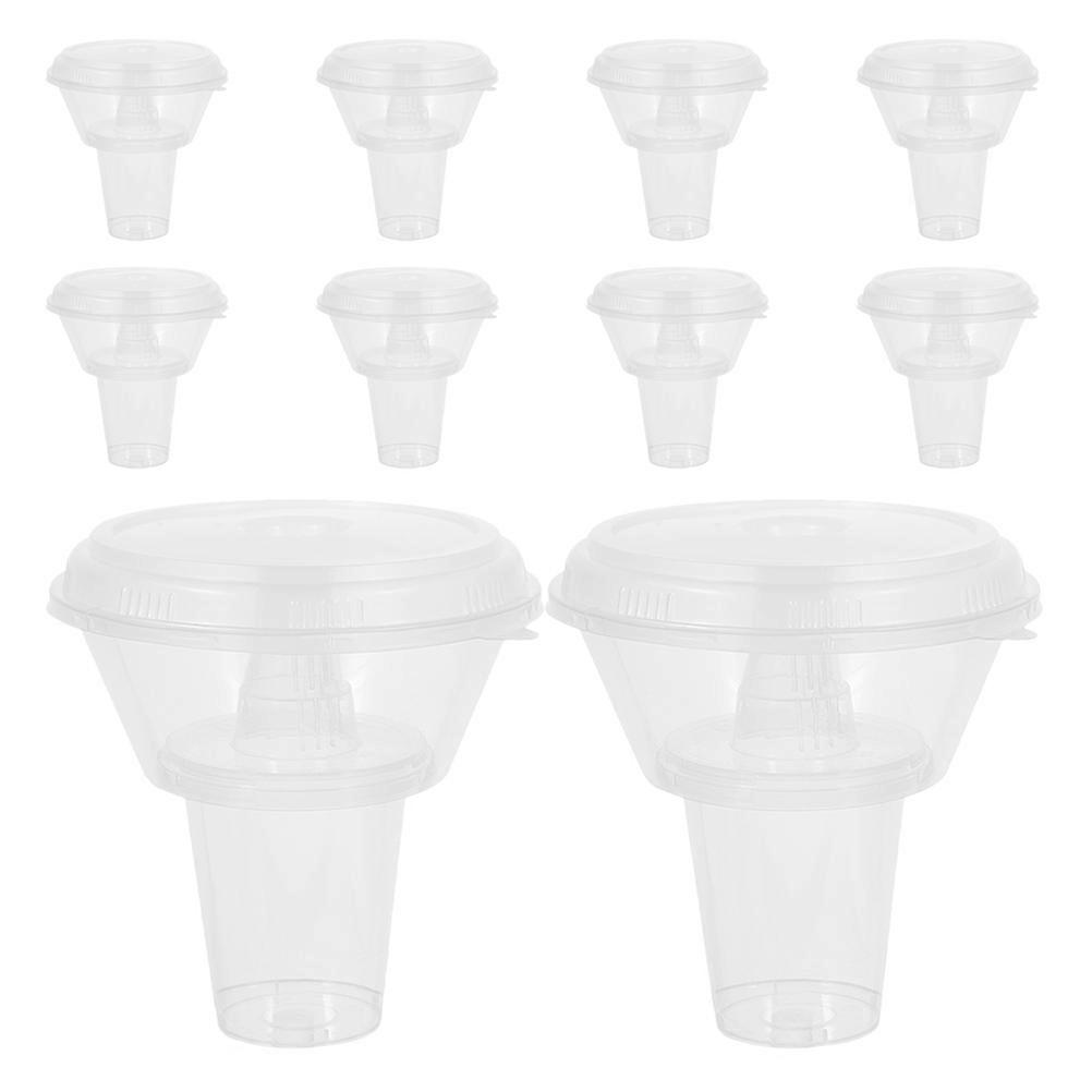 Transparent Fire Pot Snack and Drink Cup for Storage Use 10Sets