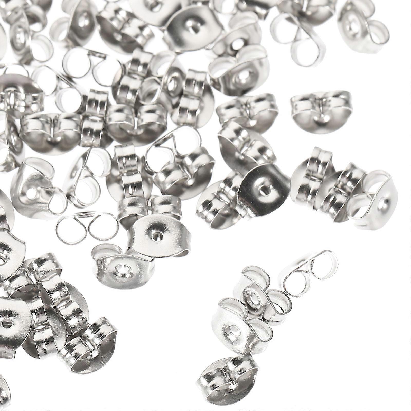 Silver Earring Backs Earring Making Materials for DIY 2Pcs 2 Bags Kit