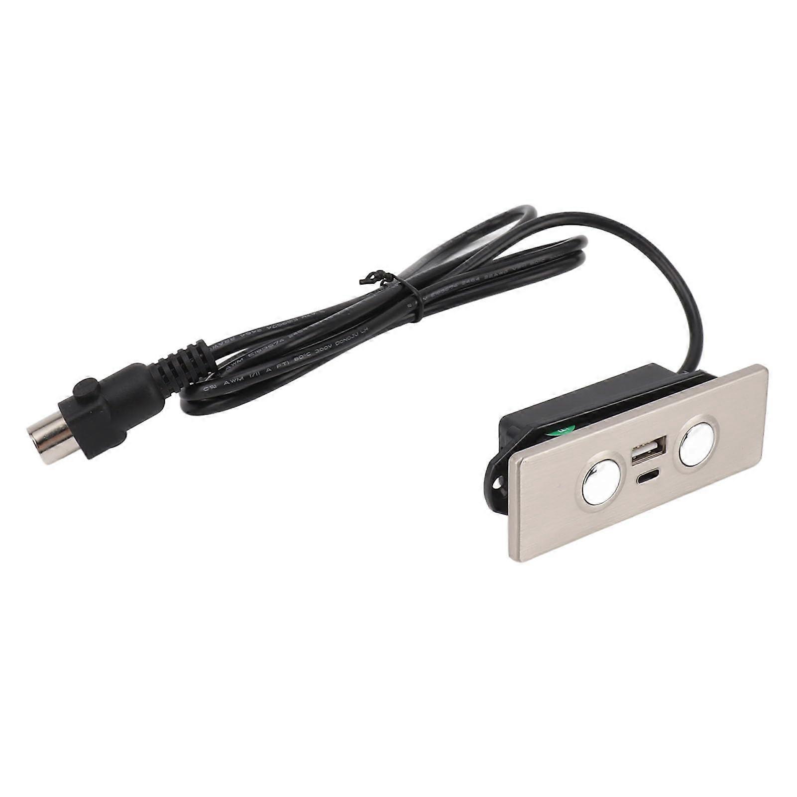 Power Recliner Switch with USB and Type C Charging, 5 Pin Lift Chair Remote Control Replacement