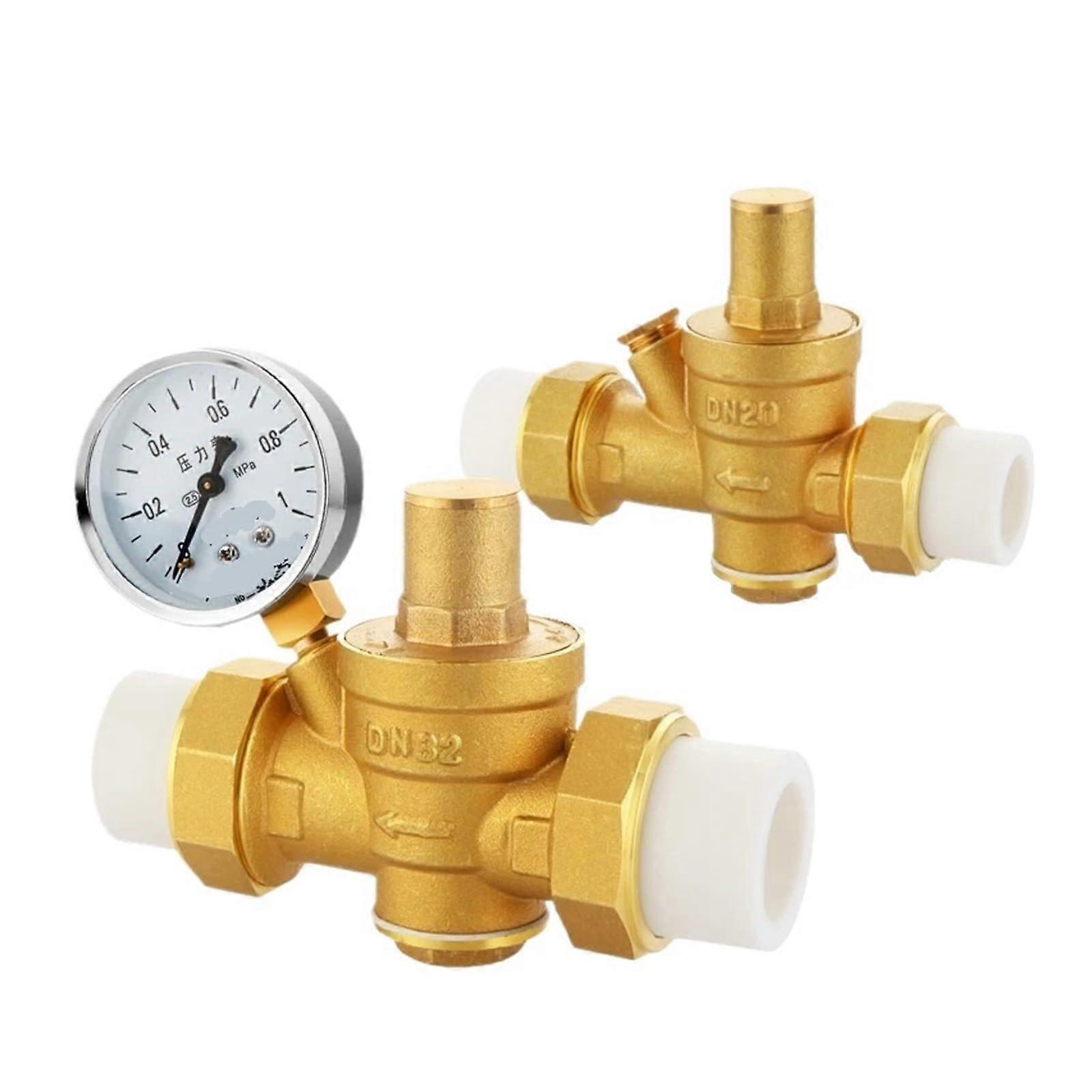 PPR40 Brass Pressure Reducing Valve Adjustable Water Pressure Regulator for Plumbing Systems