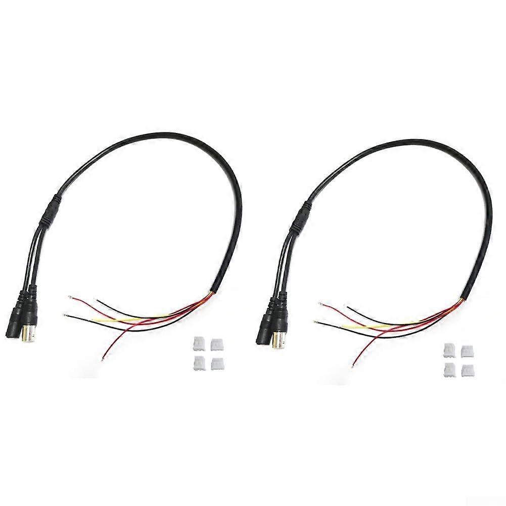 CCTV Power Video Cable 60cm BNC DC Connector to Stripped Wire 2 Pin 3 Pin Interference