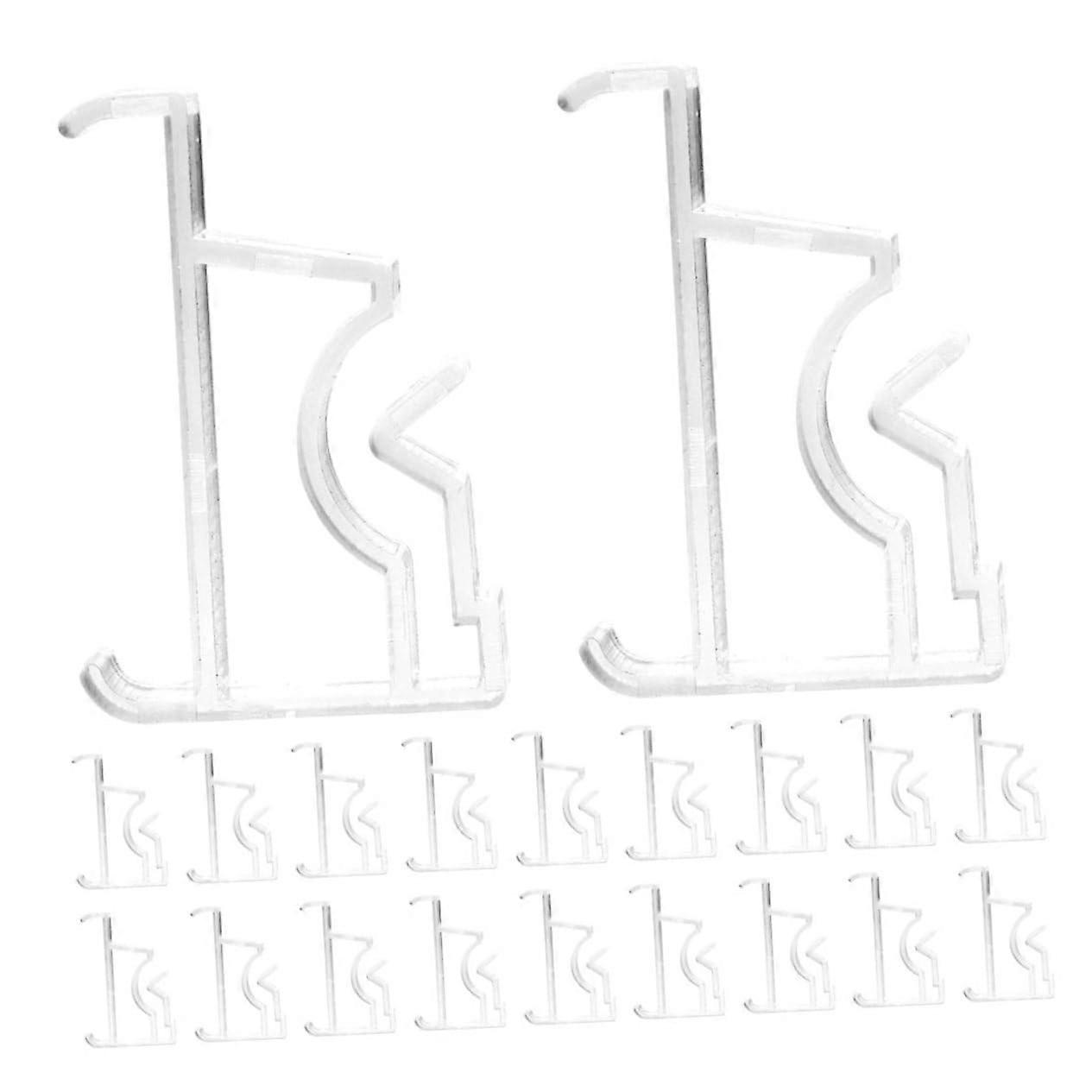 20pcs Clear Plastic Blinds Valance Clips Invisible Durable Replacement for Home and Office