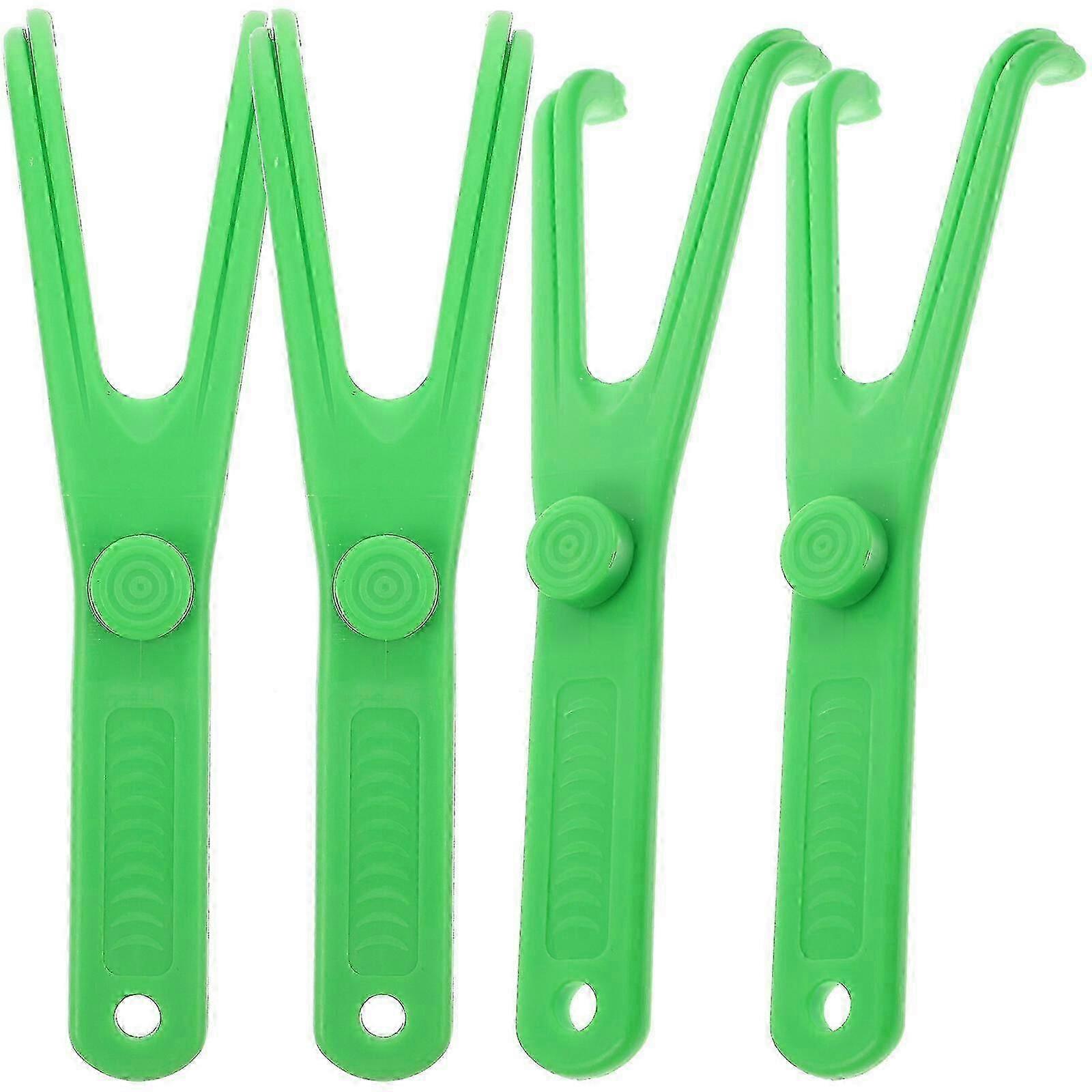 4pcs Plastic Dental Floss Holders for Tooth Cleaning