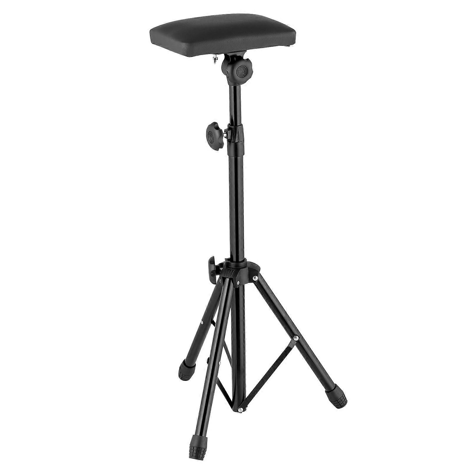 Tattoo Armrest Stand with Adjustable Height, 180° Rotation, Thick Leather Padding and Tripod Base
