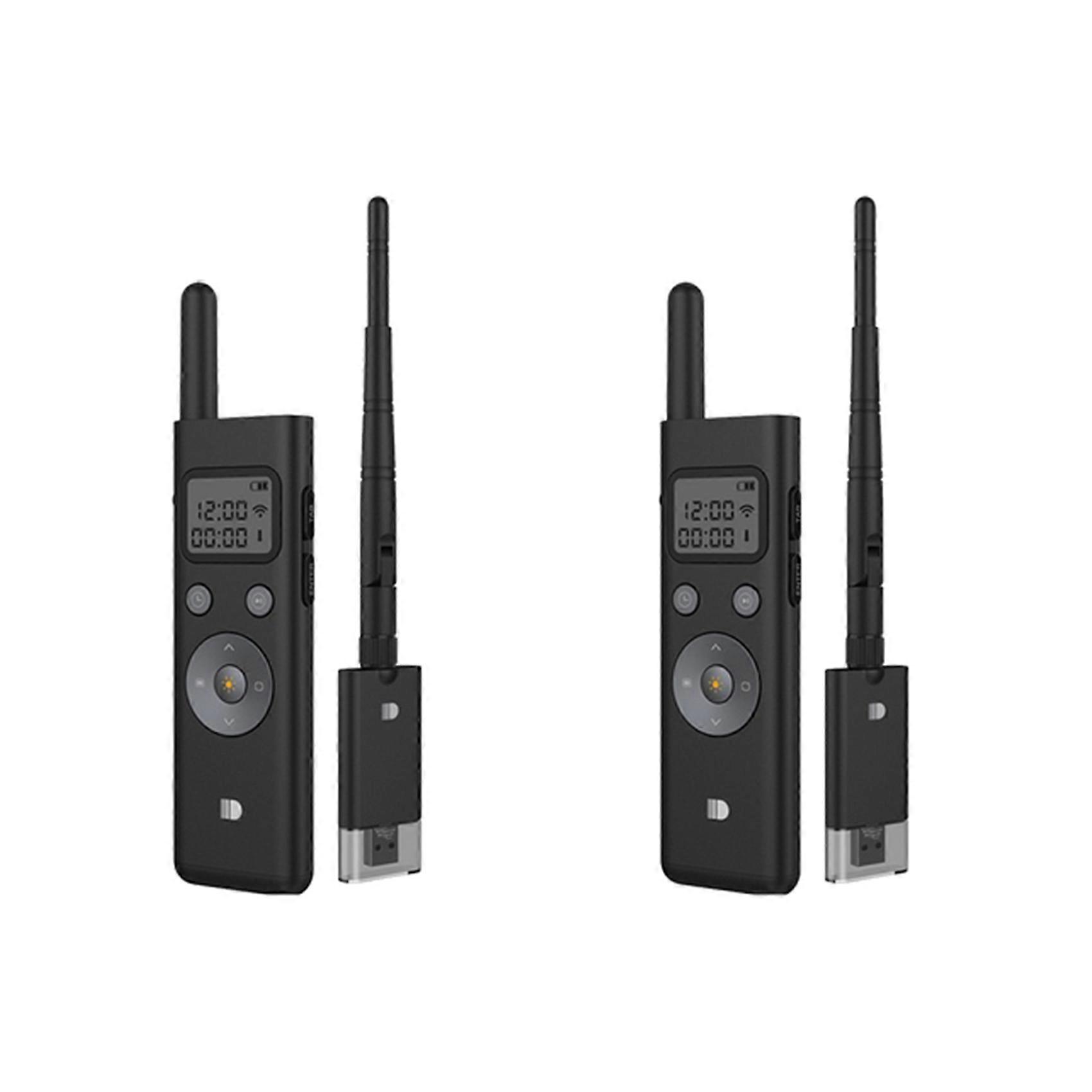 2X Wireless Powerpoint Presentation Pointer Clicker Presenter LCD Display Green Light RF Remote Control 300M Distance