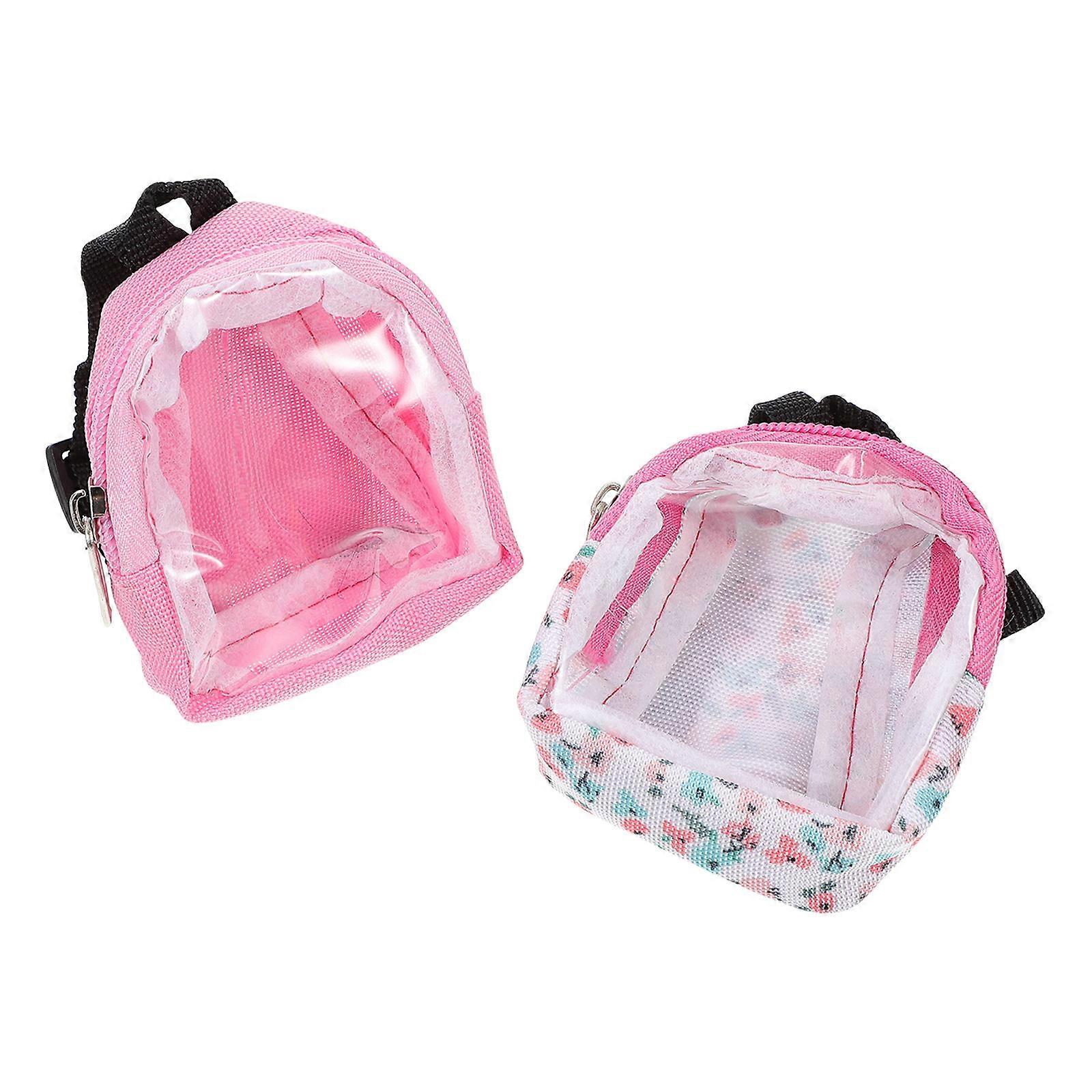 Mini Backpack Model Decorative Backpack for Decoration 2Pcs Mini House Accessory