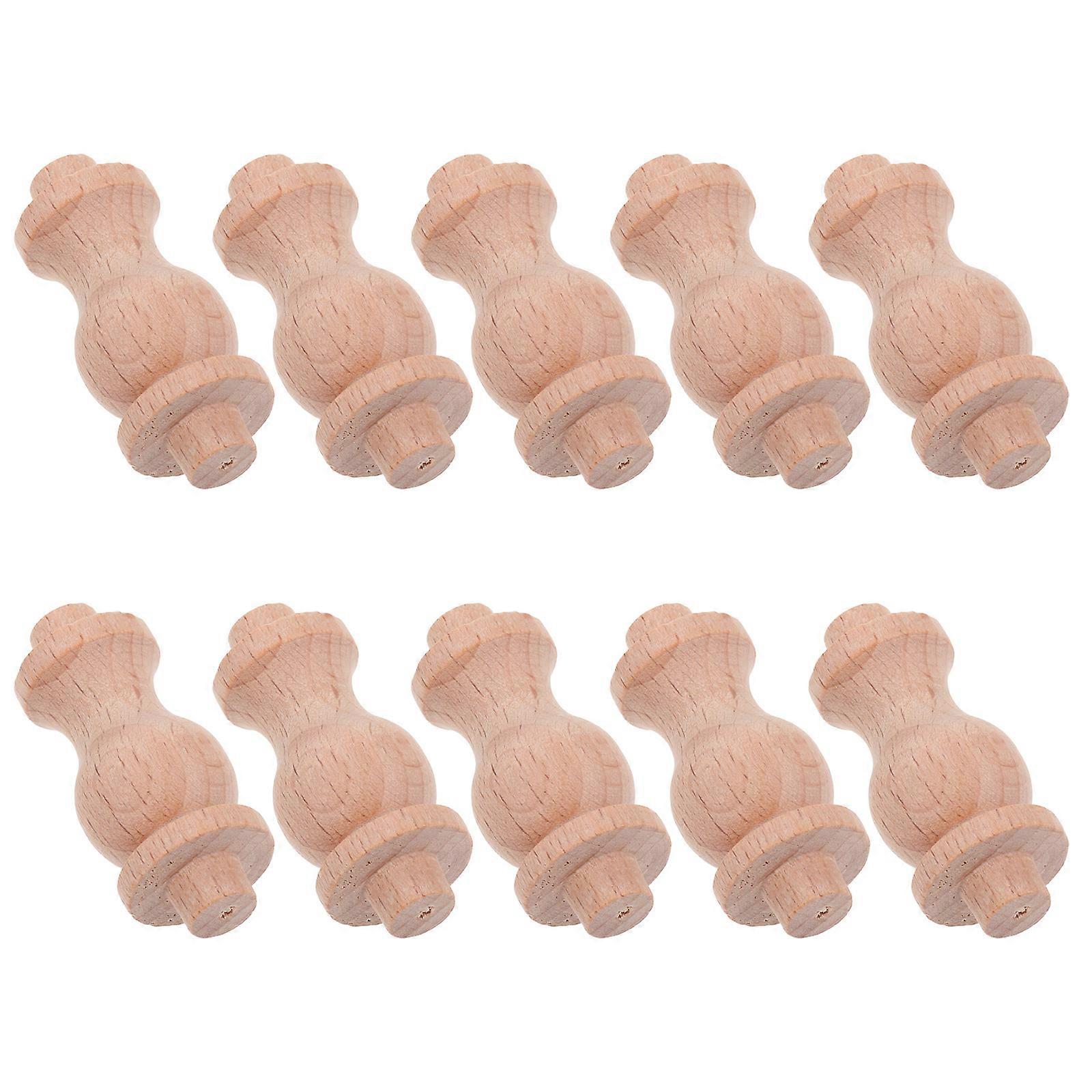 Solid Wood Mini Pillar Balusters for Staircase Decoration 10Pcs