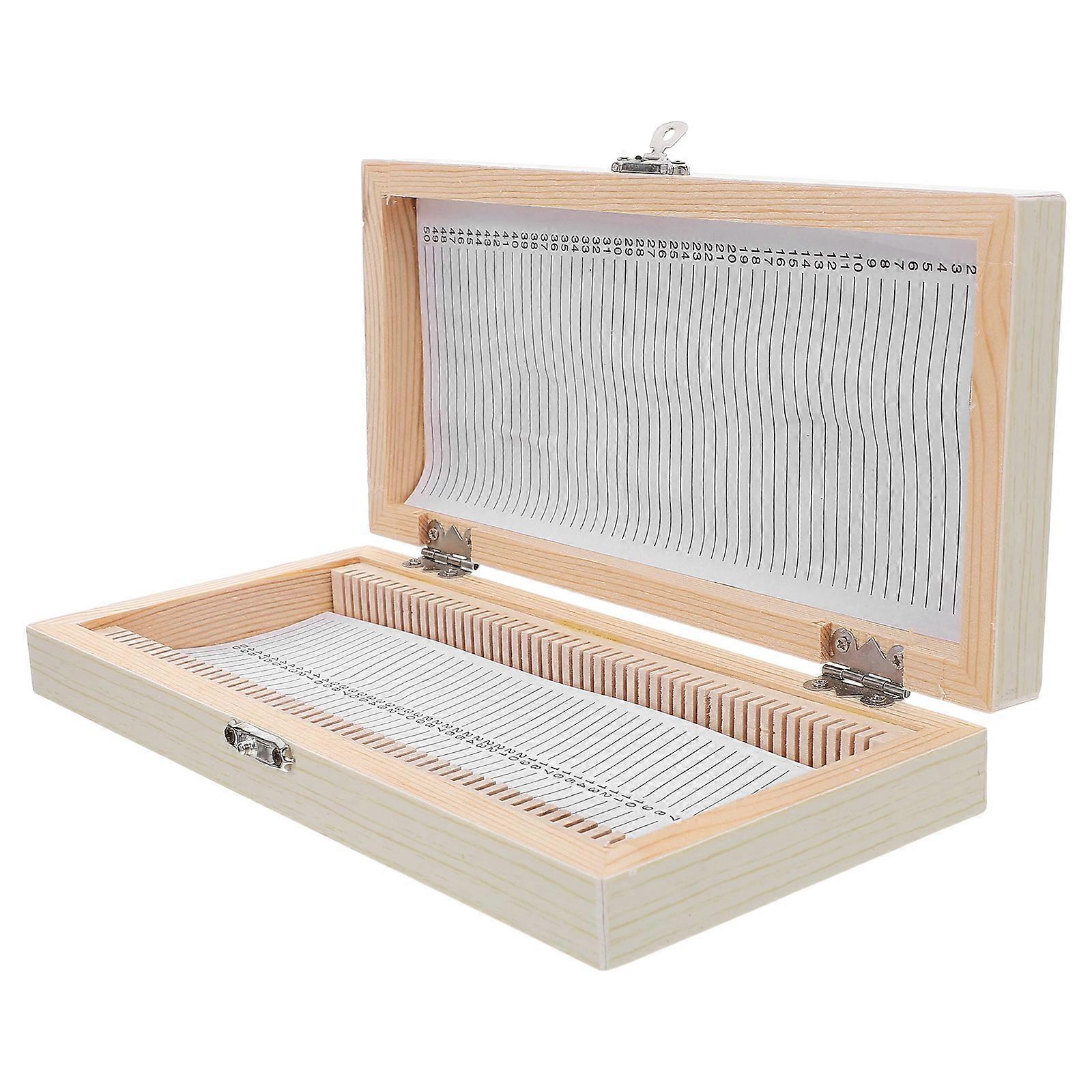 Microscope Slide Holder for Storage Use 2Pcs Wooden