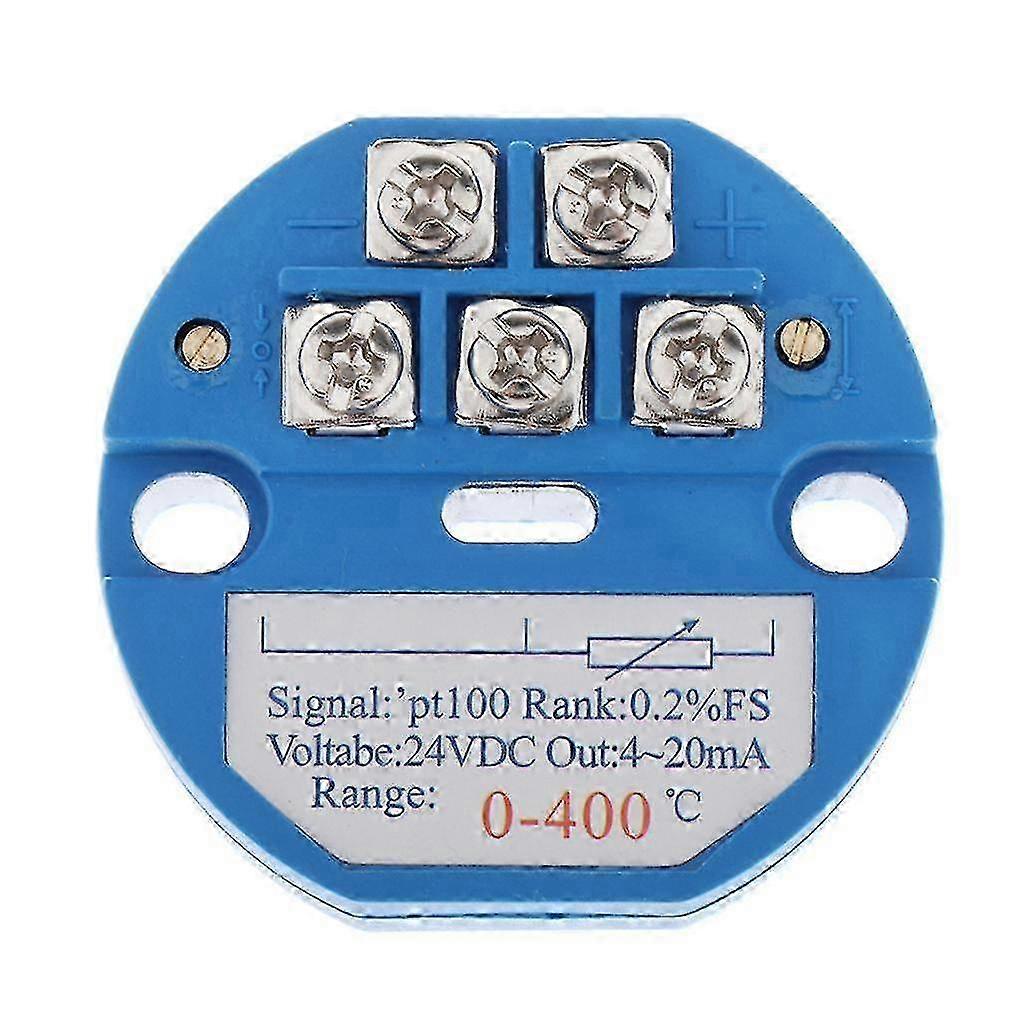 26-27 Temperature Sensor Transmitter Module 24vdc 4-20ma Pt100 Sbw 0-400 Degree