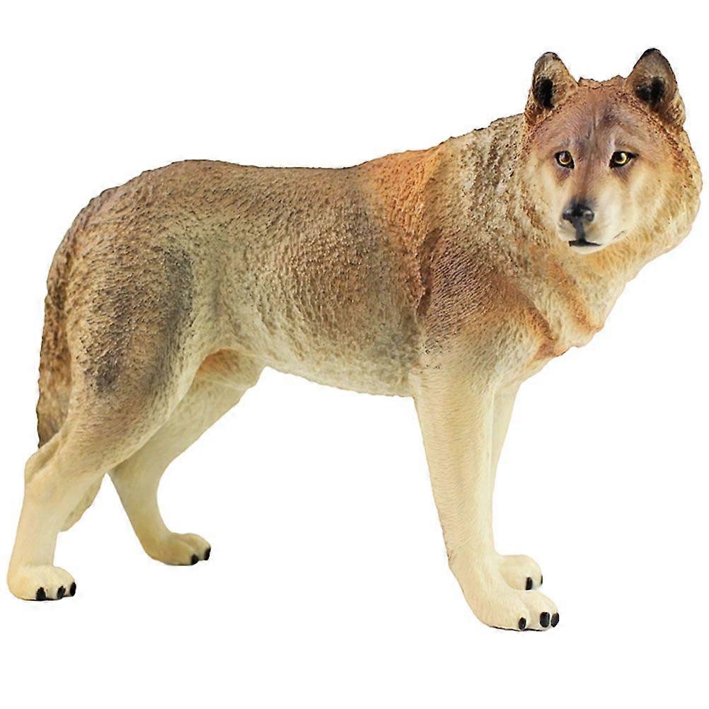 Plastic Wolf Model Plastic Wolf Ornament Standing Wolf Model Wildlife Animals Model