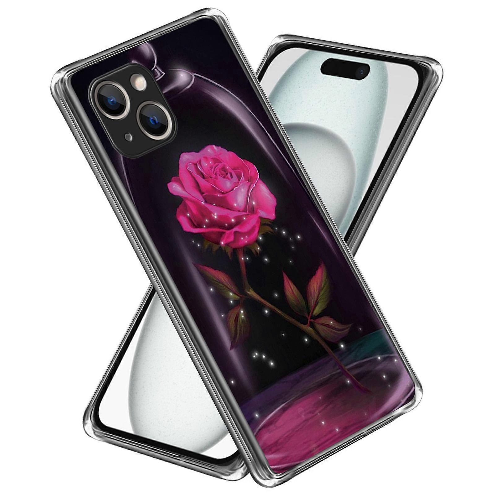 For iPhone 15 Plus TPU Case Anti-scratch Pattern Printing Phone Back Protector