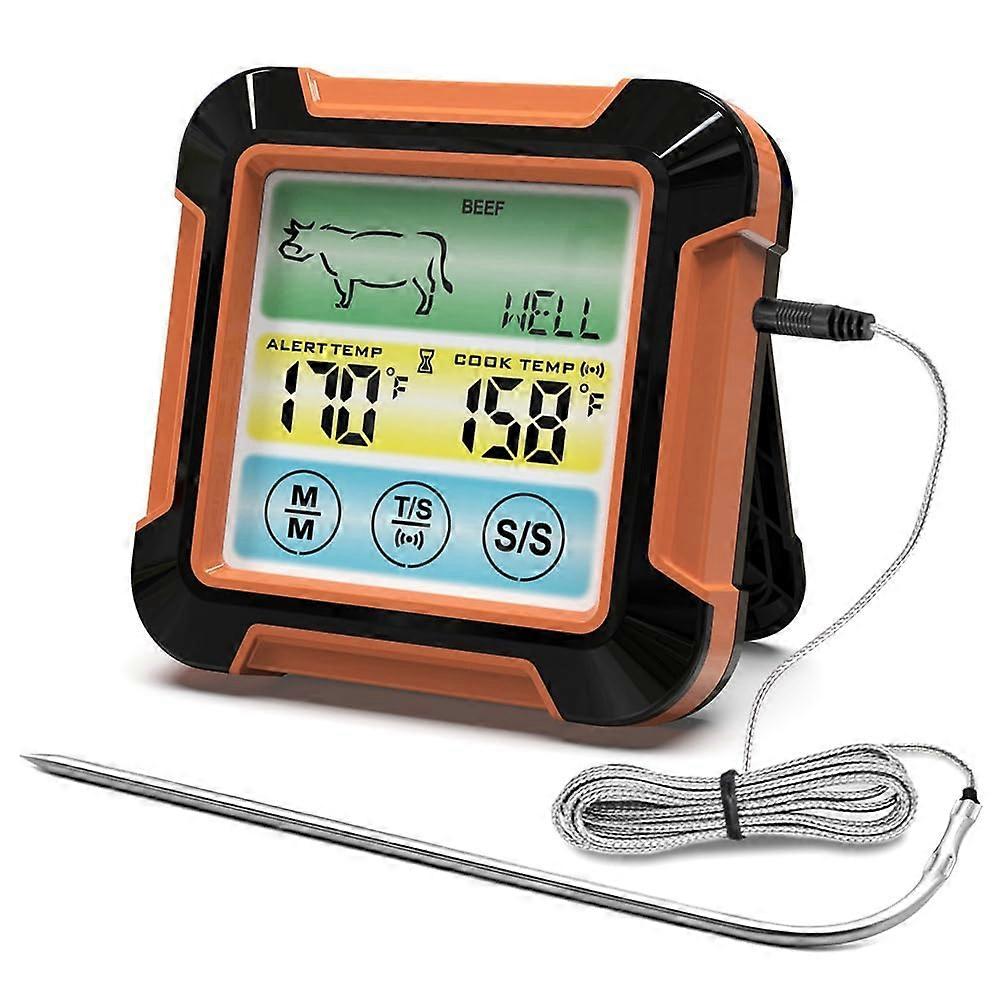BBQ Meat Thermometer Waterproof Digital Cooking Thermometer with Timer Temperature Alarm Magnetic Stand