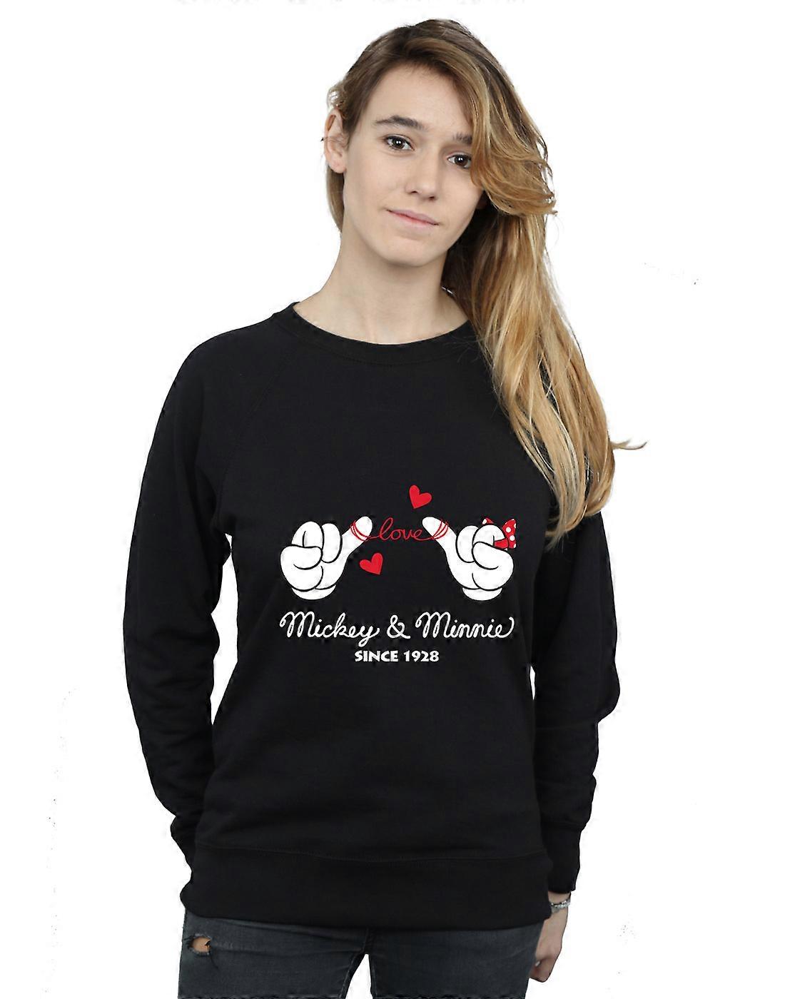 Amor de Mickey Mouse da Disney mulher mãos moletom