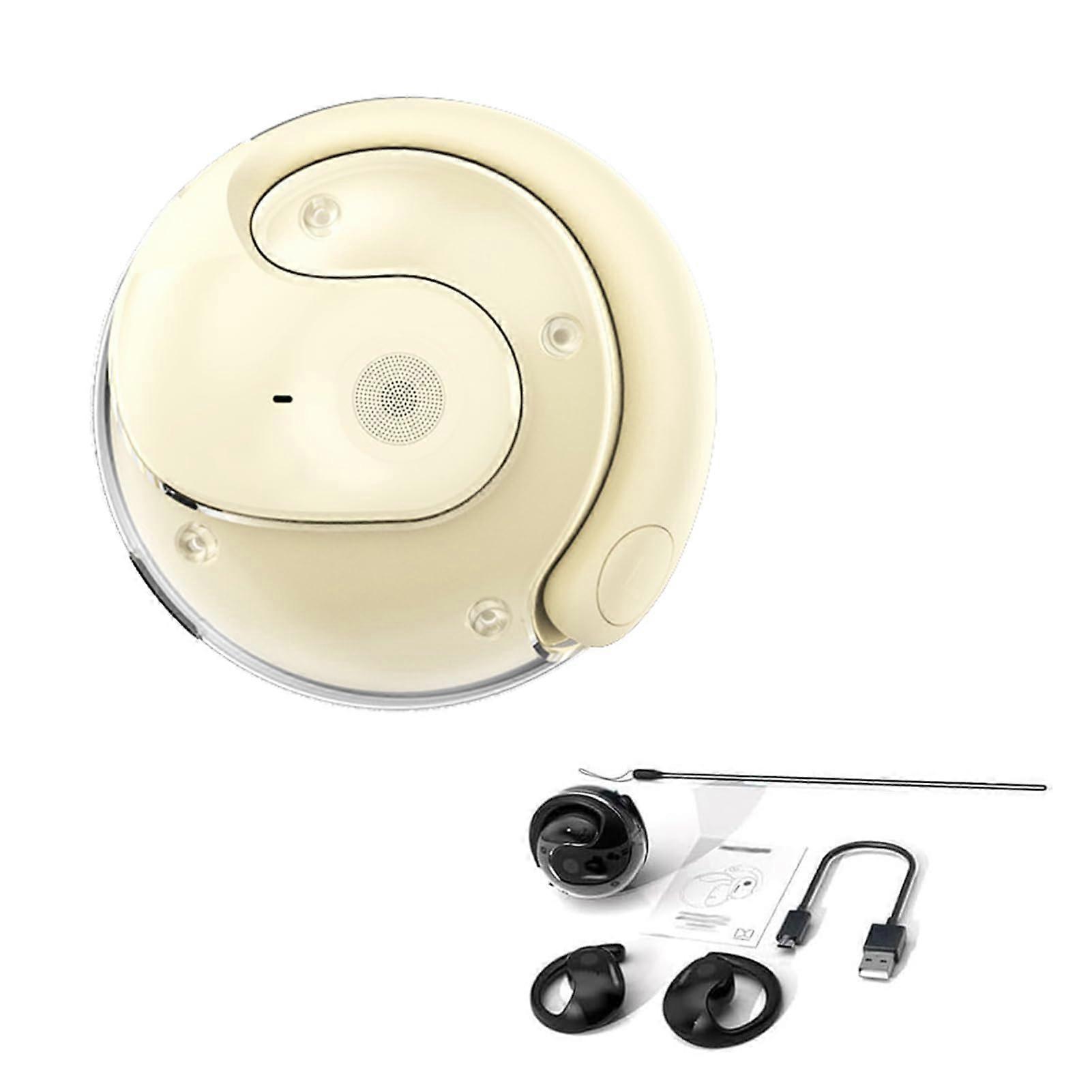 Language Translator Earbuds with RealTime AI Translation, 114 Languages, Bluetooth 5.4, Beige