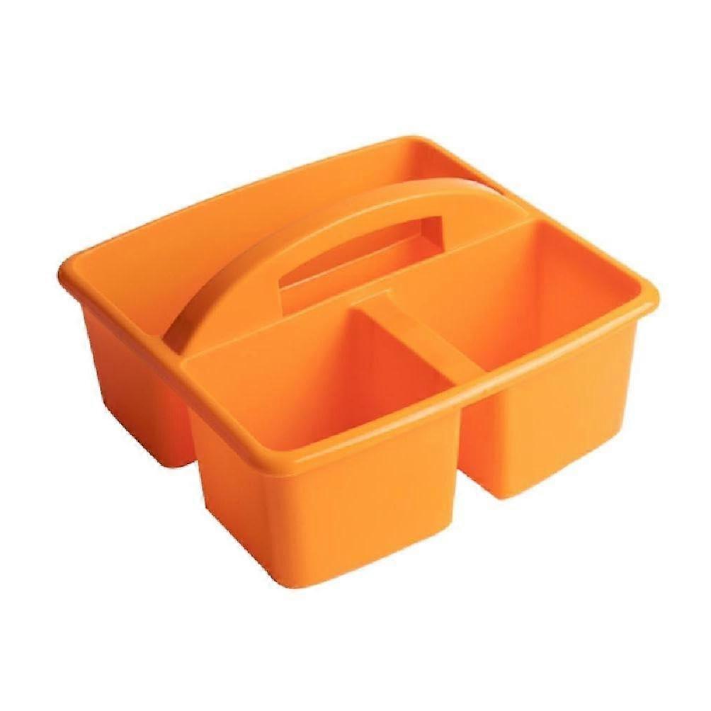 Storage Caddy with Handle, 3 Compartment Plastic Organizer Bin for Crafts and MultiRoom Use