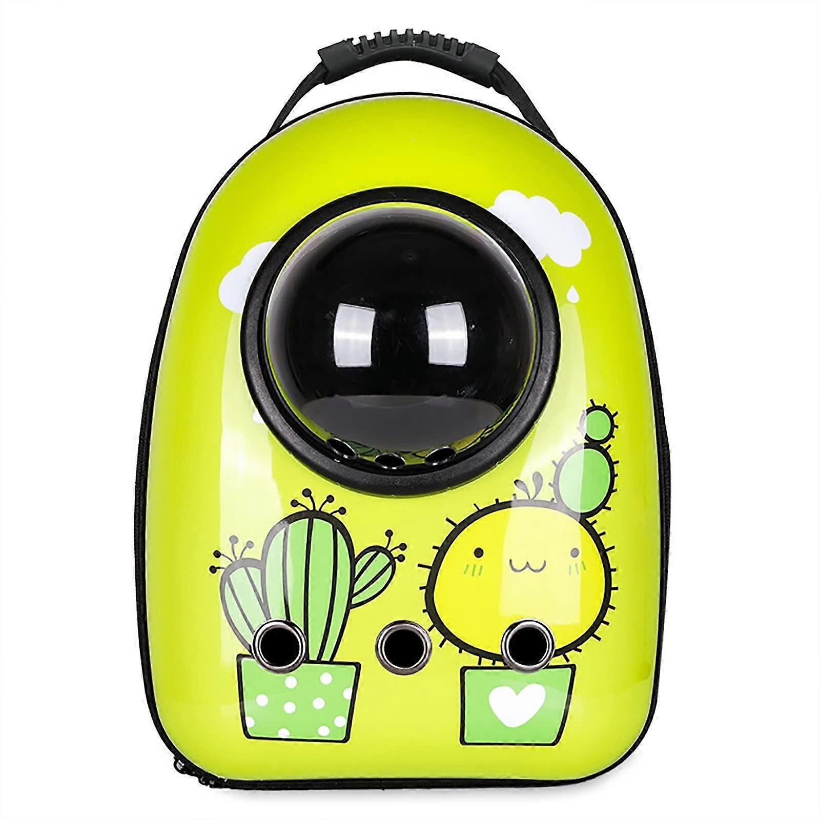 Cat Backpack Carrier with Space Capsule Design, Ventilated Hard Shell, Safety Leash and Soft Pad