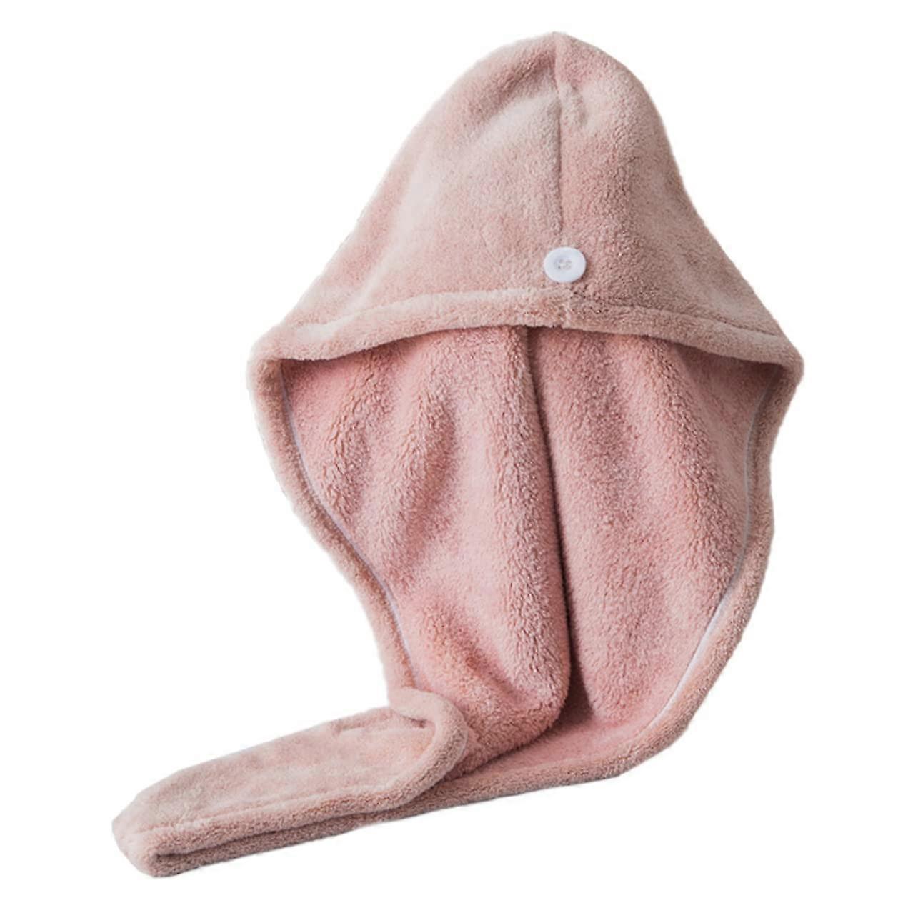 Hair Towel Wrap Microfiber Quick Dry Turban with Button for Fast Moisture Absorption Red