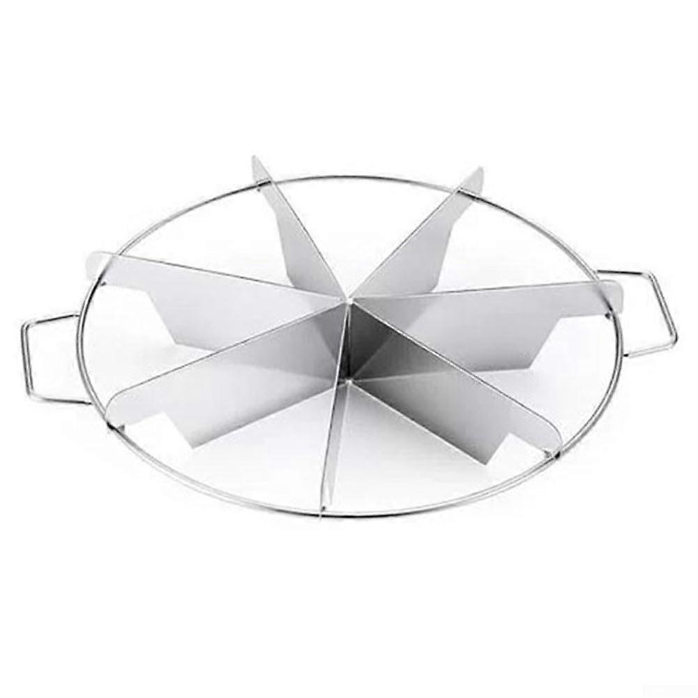 Stainless Steel Cake Cutter and Pizza Slicer with Precise Portion Control, 7Cut Circular Divider