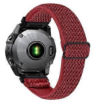 Watch Strap For Garmin Fenix 7X/6X Pro/5X Plus , Elastic Nylon Band with Black Connector