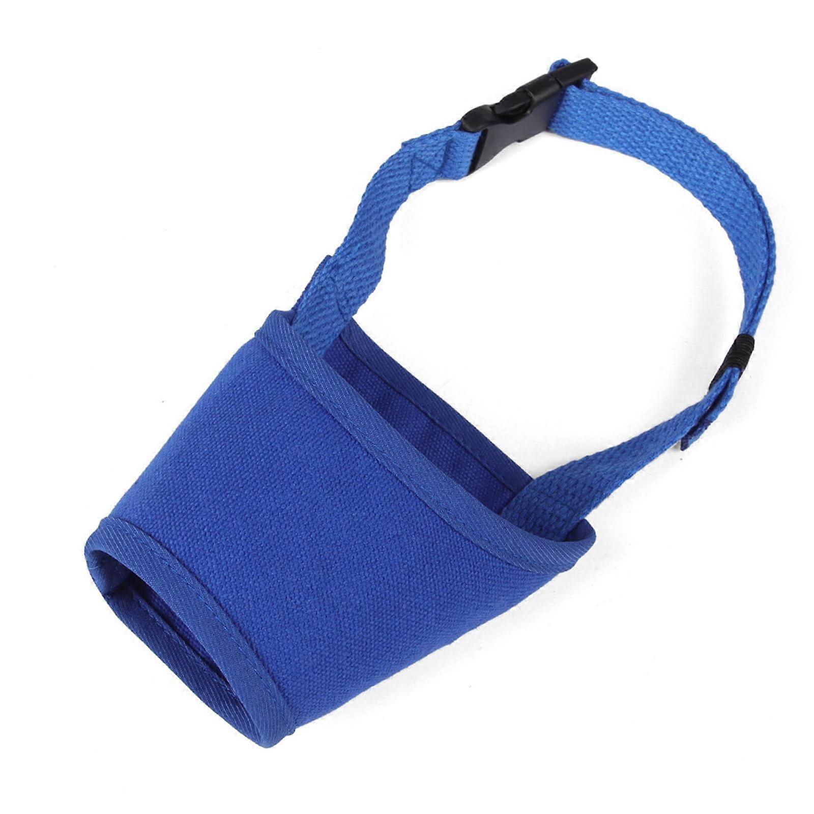 Adjustable Dog Muzzle for Long Snout Dogs with Breathable Design and Quick Release Buckle Blue