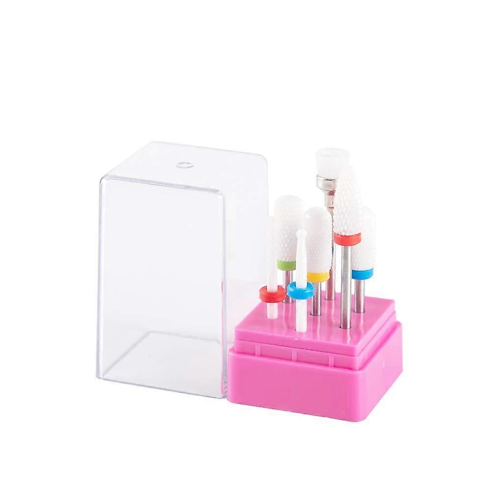 Ceramic Nail Drill Bits Set 7PCS for Acrylic Nails Manicure Pedicure 3/32 Inch Durable and Precise