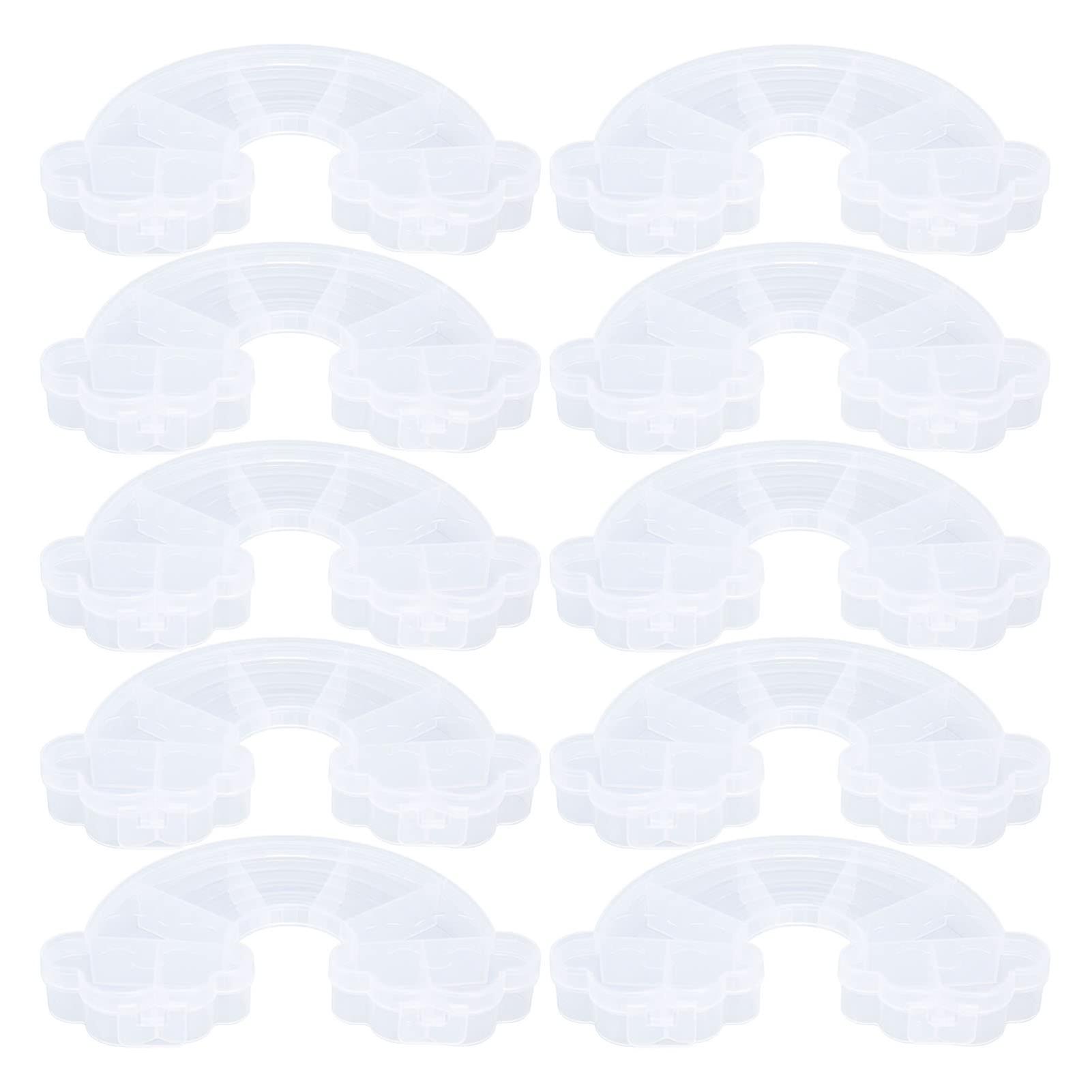 Clear Plastic Storage Box Set with Lid, Stackable Transparent Organizer for Jewelry and Earrings