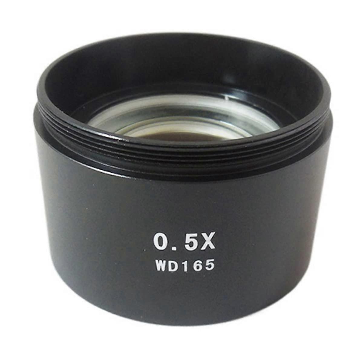 0.5X Auxiliary Objective Lens for Stereo Microscope Wider View Extended Distance 48mm Thread