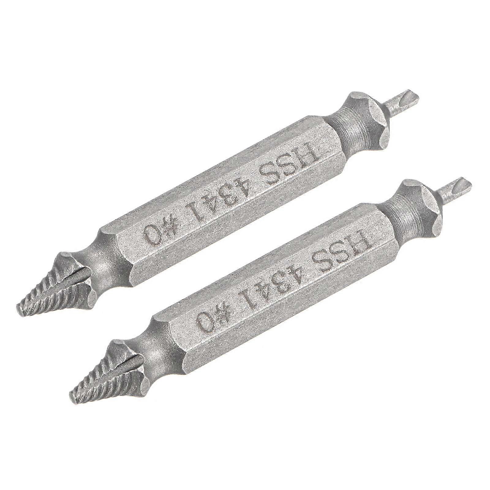 Screw Extractor 0# Chrome Plated  Speed Steel Broken Screw Remover Set 1.96mm 2pcs