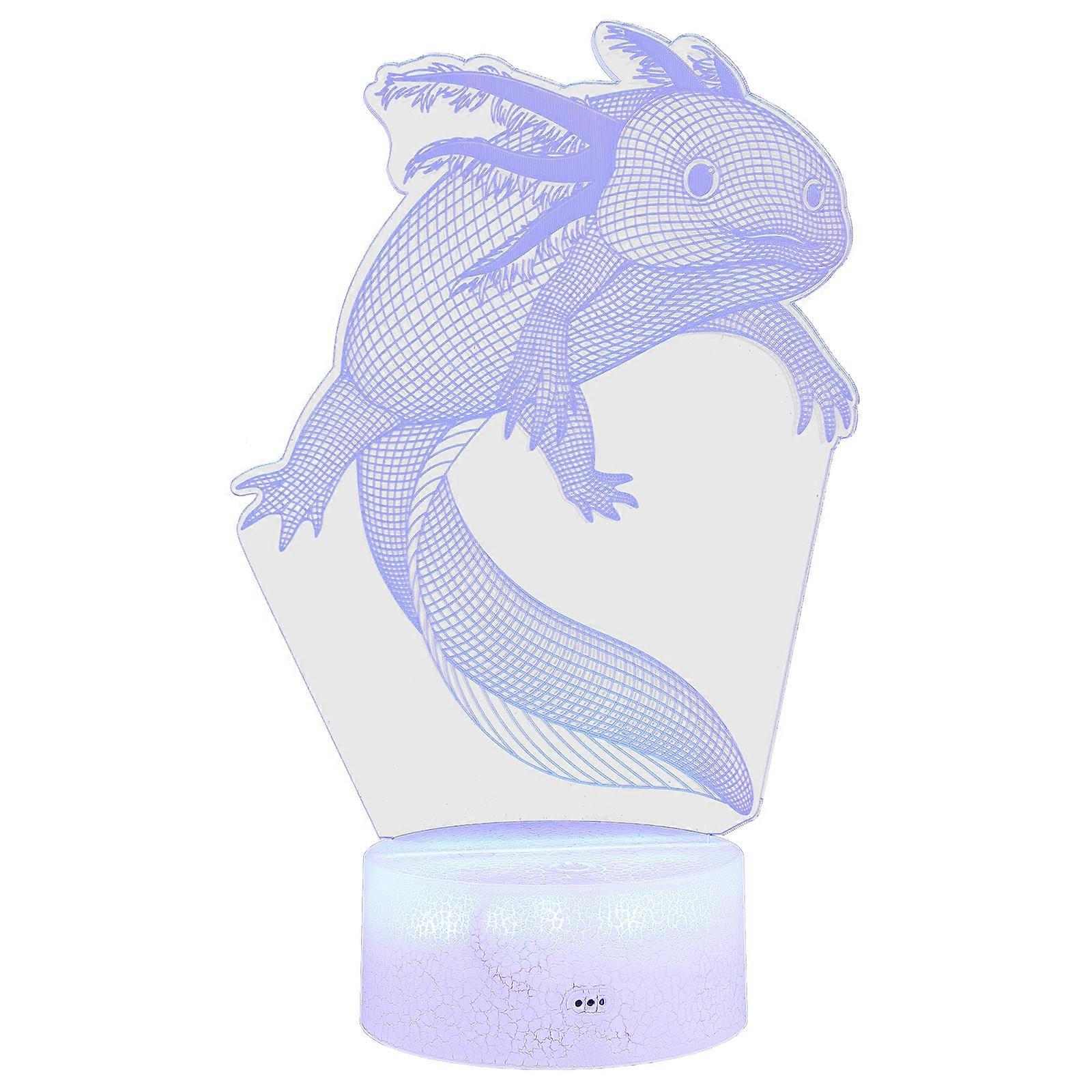3D Axolotl Lamp Night Light with USB Powered 4Pcs Set