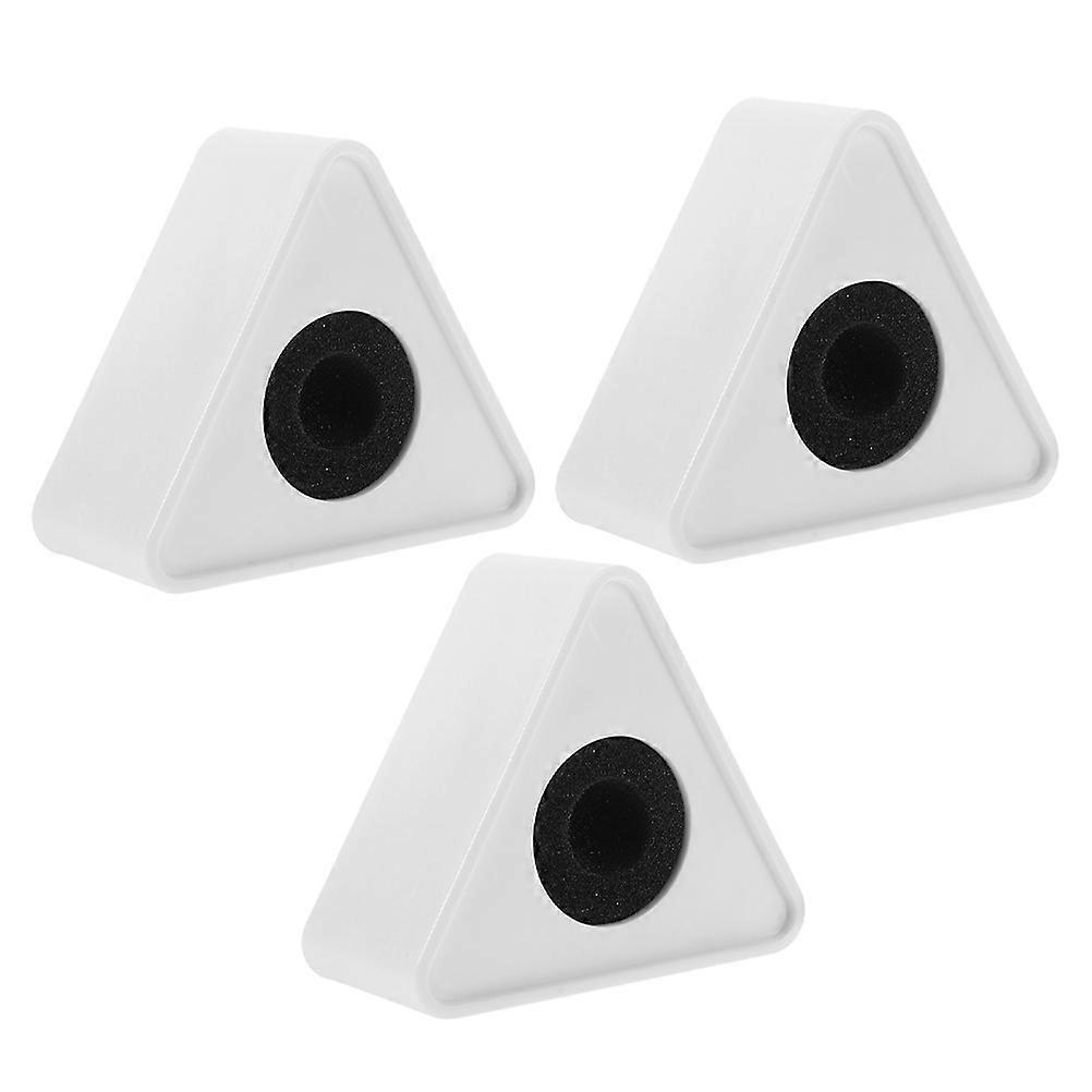 Multi-Functional Mic Flags Plastic Microphone Logo for Interviews 3Pcs