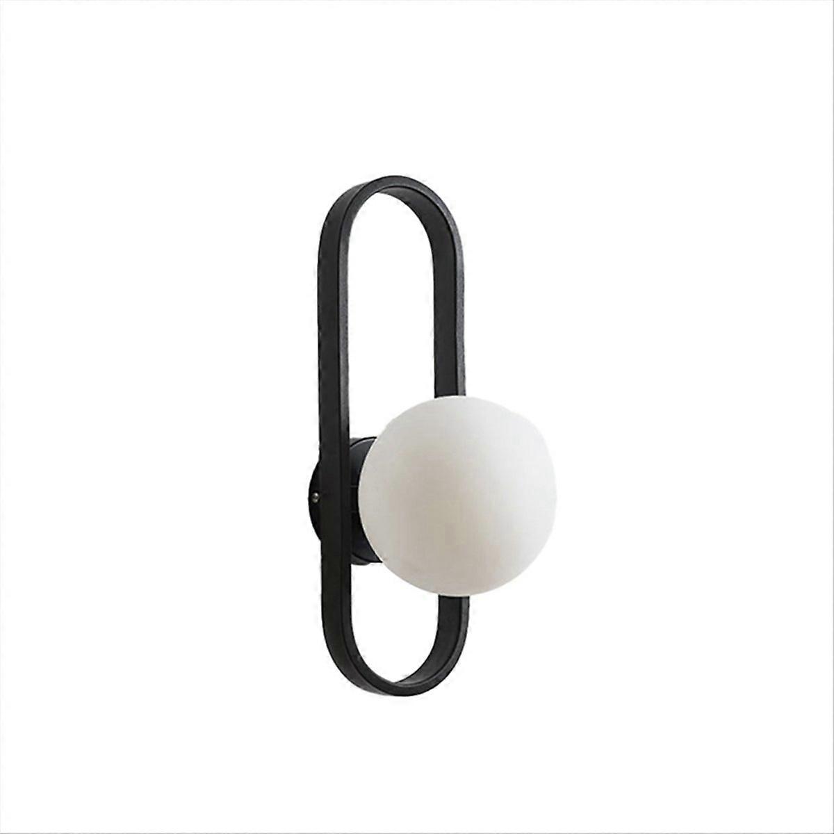 Bedside Lamp Modern Background Wall Lamp Black (Without Light)