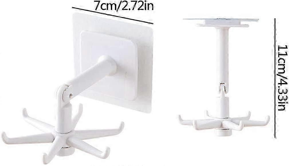 360 Holeless Rotating Hook, Multifunctional Telescopic Hook (5-pack)