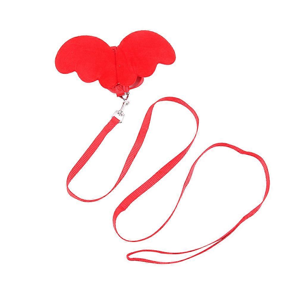 Hauling Wing Collar Strap for 2Pcs Red Cat Leash Kitten
