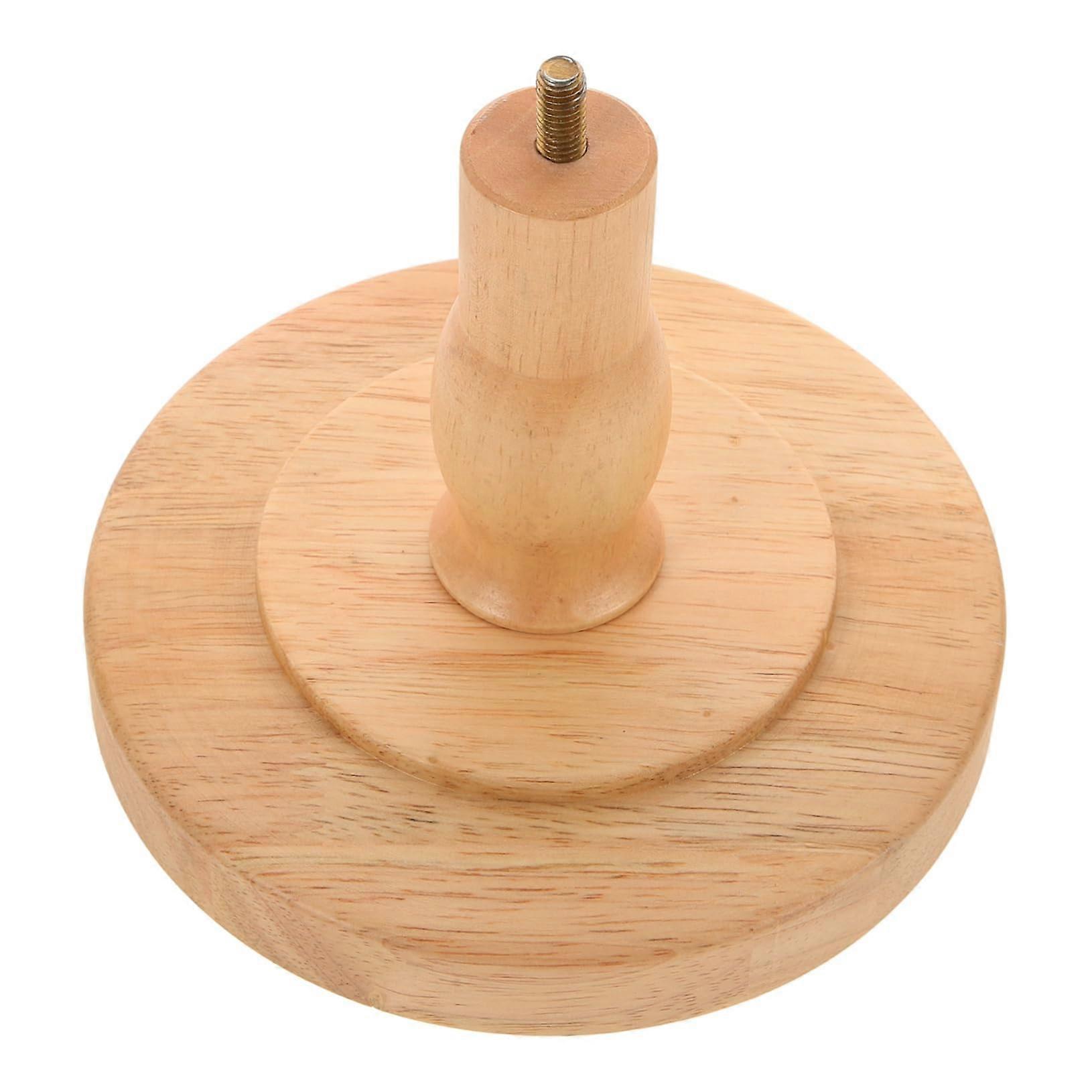 Mannequin Head Stand with Solid Wood Base for Wig Making Styling and Rustic Display