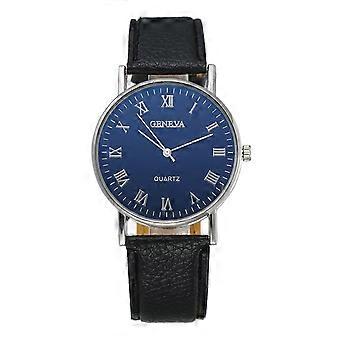 Herren-Armbanduhr im Militärstil, analog, Quarz, 40 mm schlankes Design, Datumsanzeige, wasserdicht bis 30 m, Lederarmband – Geeignet für Herren