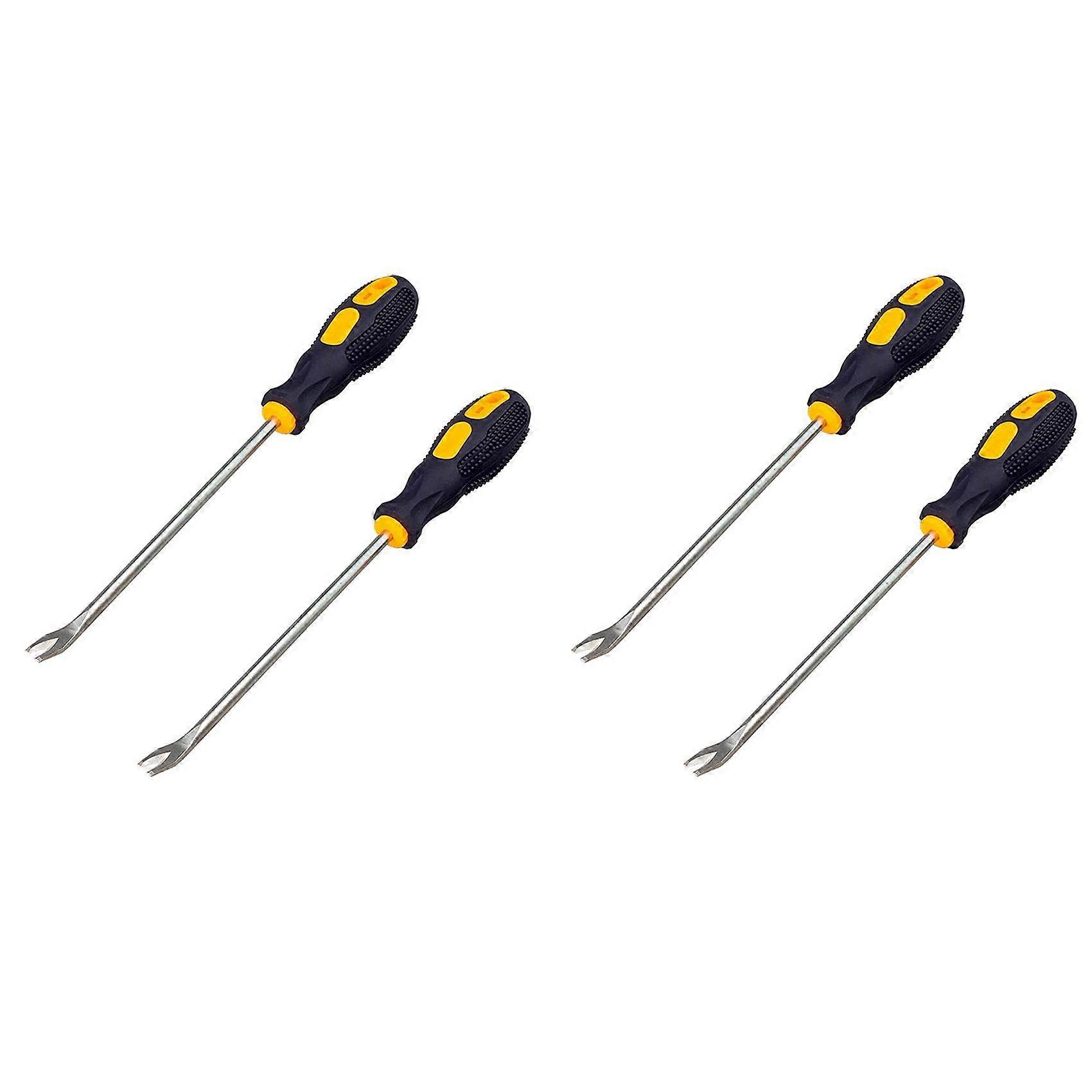 4 Pack Nail Puller 3mm U Tip Screwdriver Nail Rivet Tack Lifter Puller Staple Remover Tool