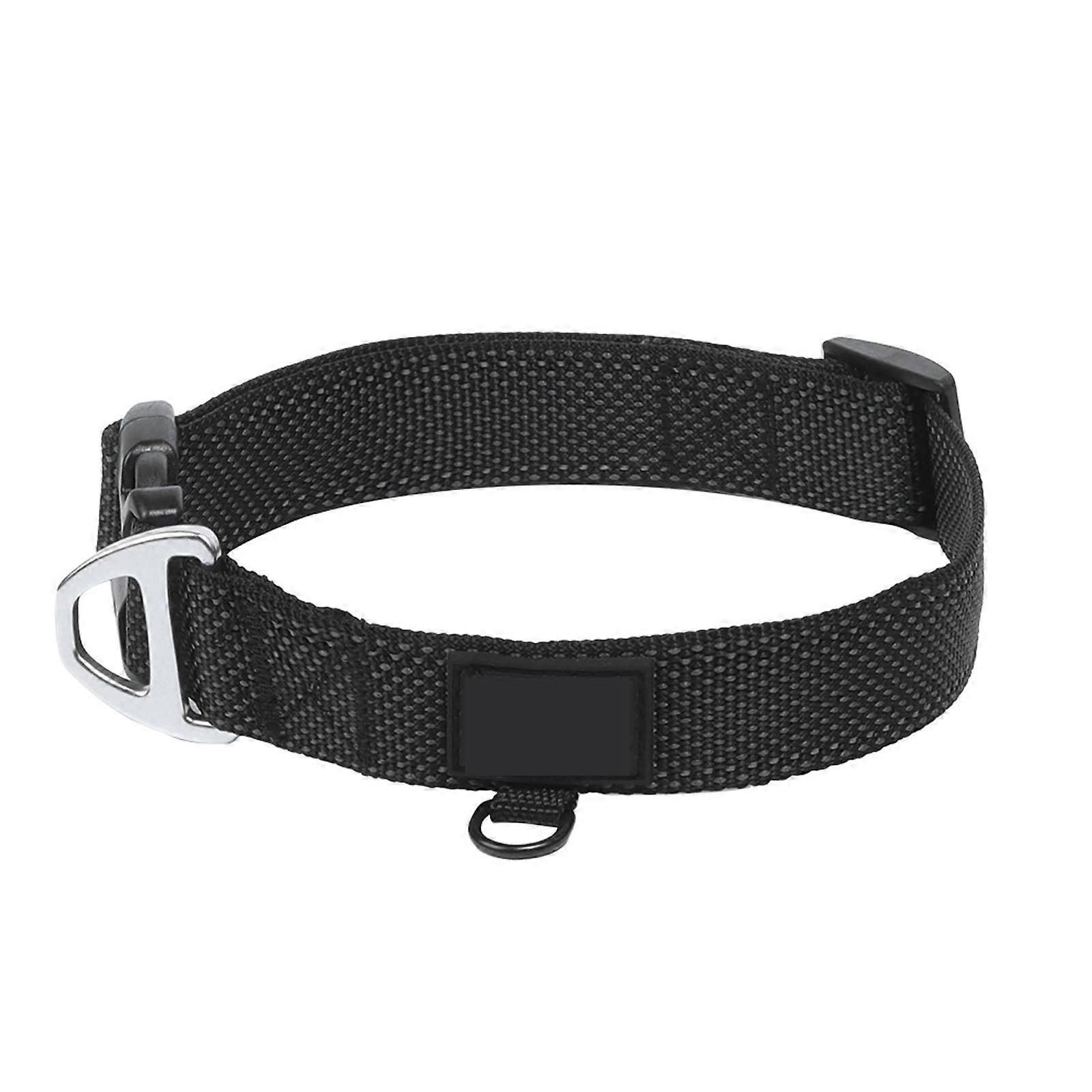 Fully Adjustable Nylon Webbing Collars for Dogs, Reflective Stitching for Visibility(S,A)