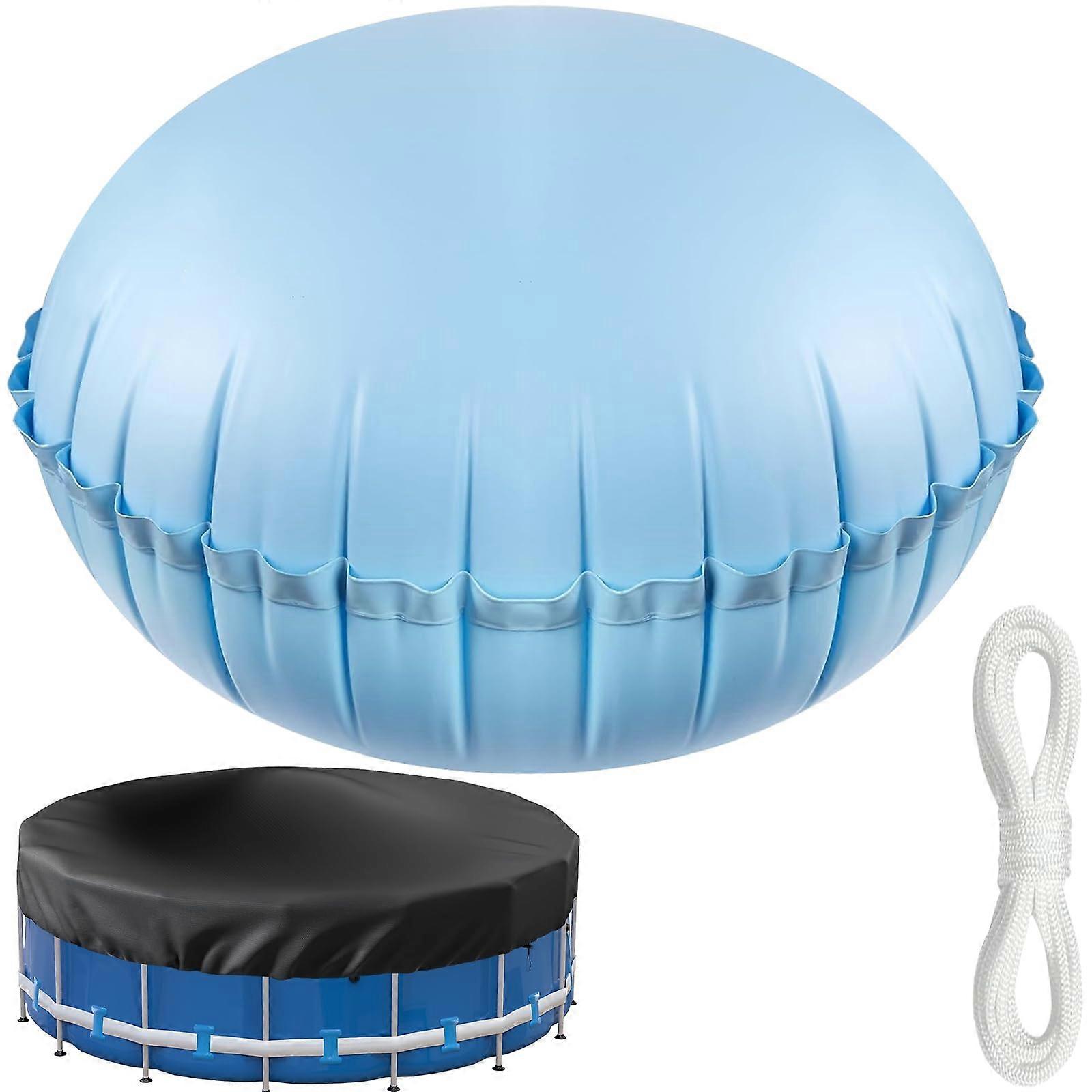 4x4 Pool Pillow for Winterizing Above Ground Pool, Cold Resistant with 50ft Securing Rope