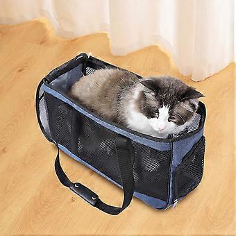 Soft Mesh Pet Carrier Bag – Ventilated, Breathable, for Pets <13lb; Portable Stylish Bed & Shoulder Bag for Small Dogs/Cats
