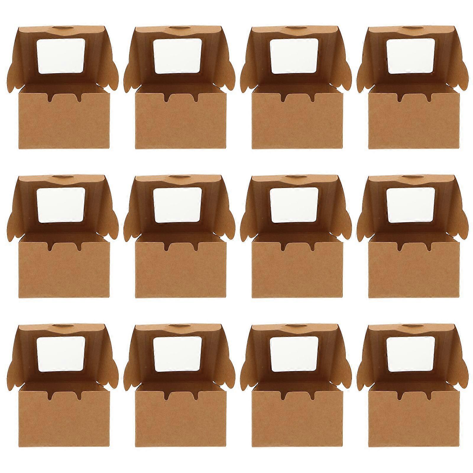 30pcs Cake Packaging Boxes Creative Food Packaging Boxes with Clear Window