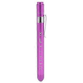 Nurse Penlights, White Light Clip, Convex Head, Reusable, Pocket Size, LED Flashlight, Purple