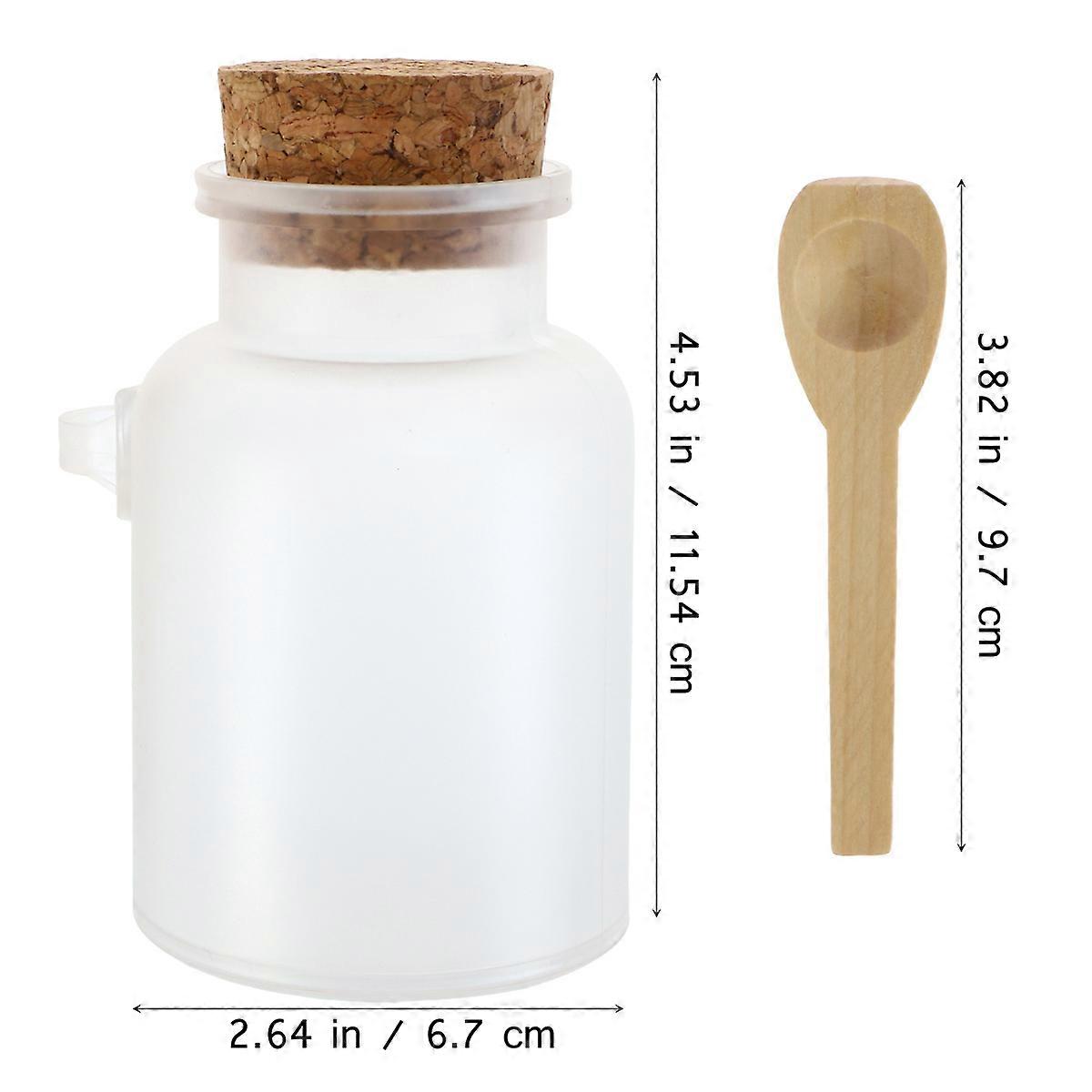 Bath Salt with for Storage Use 200G Empty ABS Plastic Jar with Spoon