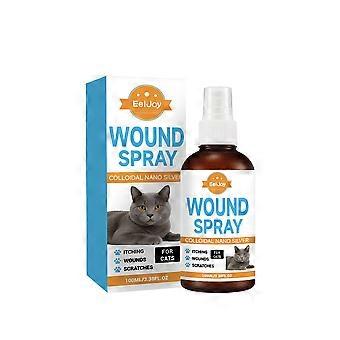 Cat Skin Care Wound Spray, 100ml Gentle Anti-Itch Pet Spray For Cats