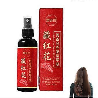 Nenlianna Safflower Polygonum Multiflorum Essence Spray Herbal Extract Nourish Hair Gentle Hair Care Black Hair 100ml